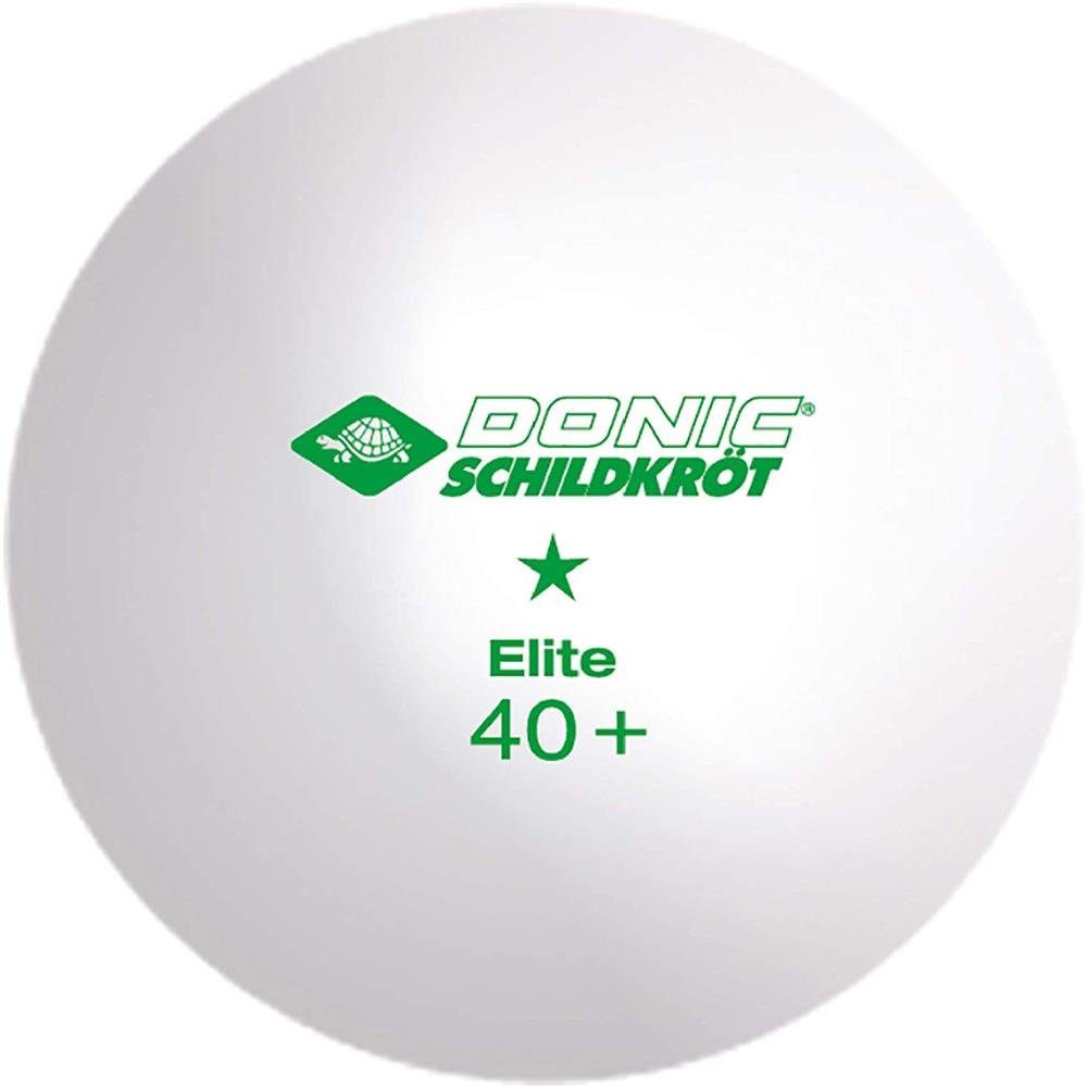 Schildkröt Donic-Schildkröt Elite, 1-Stern 40 TT-Ball (Set), Weiß, Tischtennisball mm, Kunststoff,