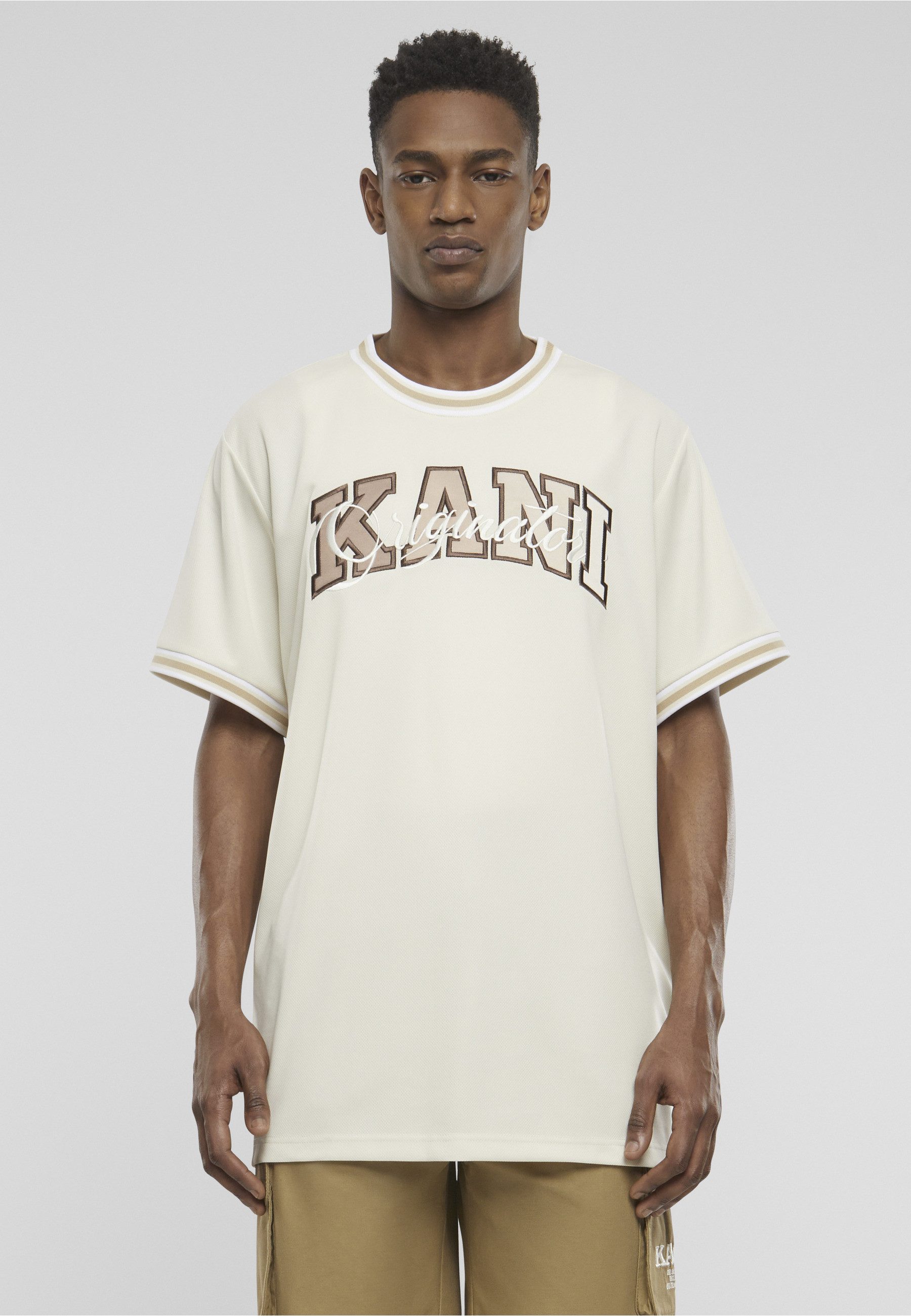 Karl Kani T-Shirt Karl Kani Herren KM242-007-1 Karl Kani Serif Originator Mesh Tee (1-tlg)