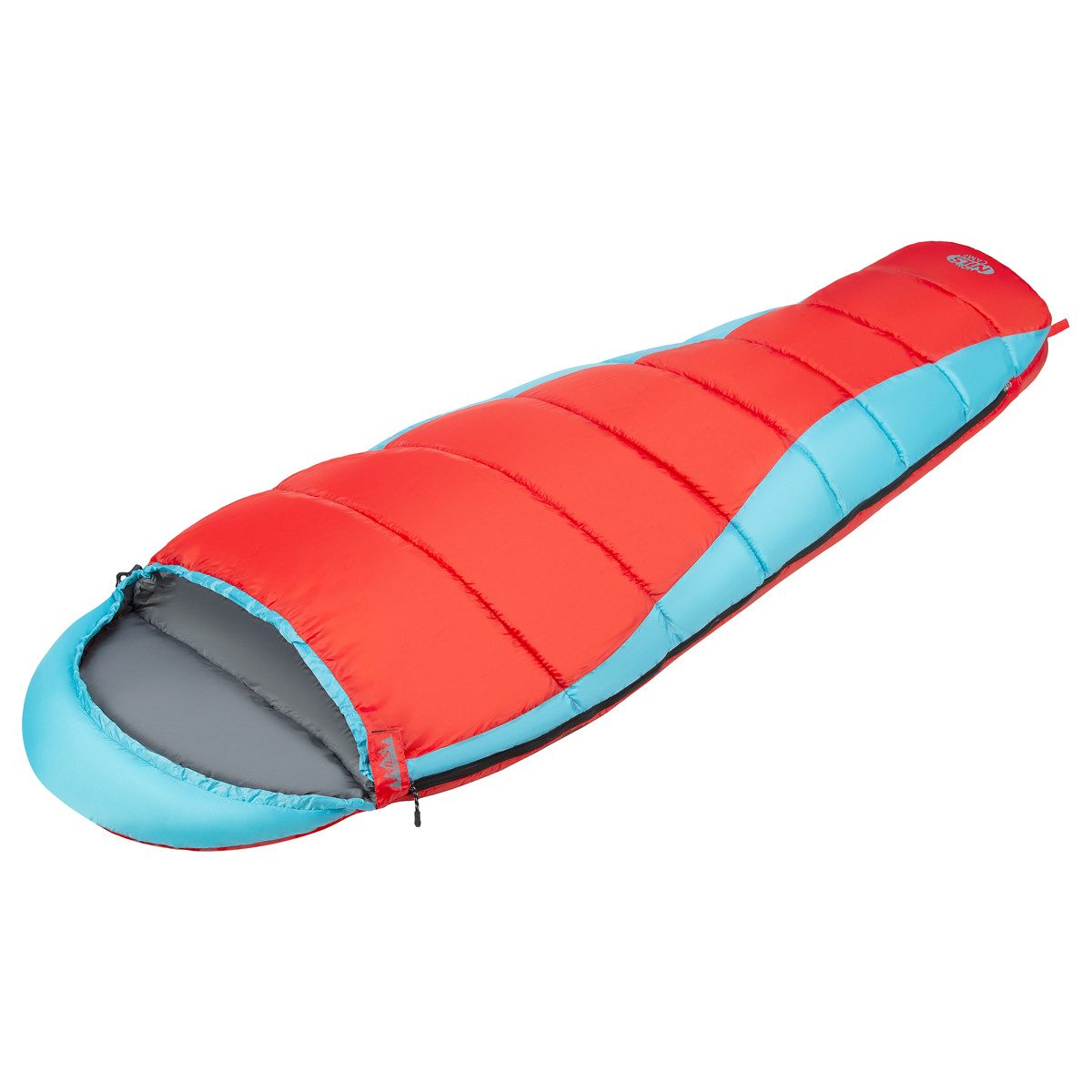 NILS CAMP Mumienschlafsack Schlafsack Camping Rot/Blau günstig online kaufen