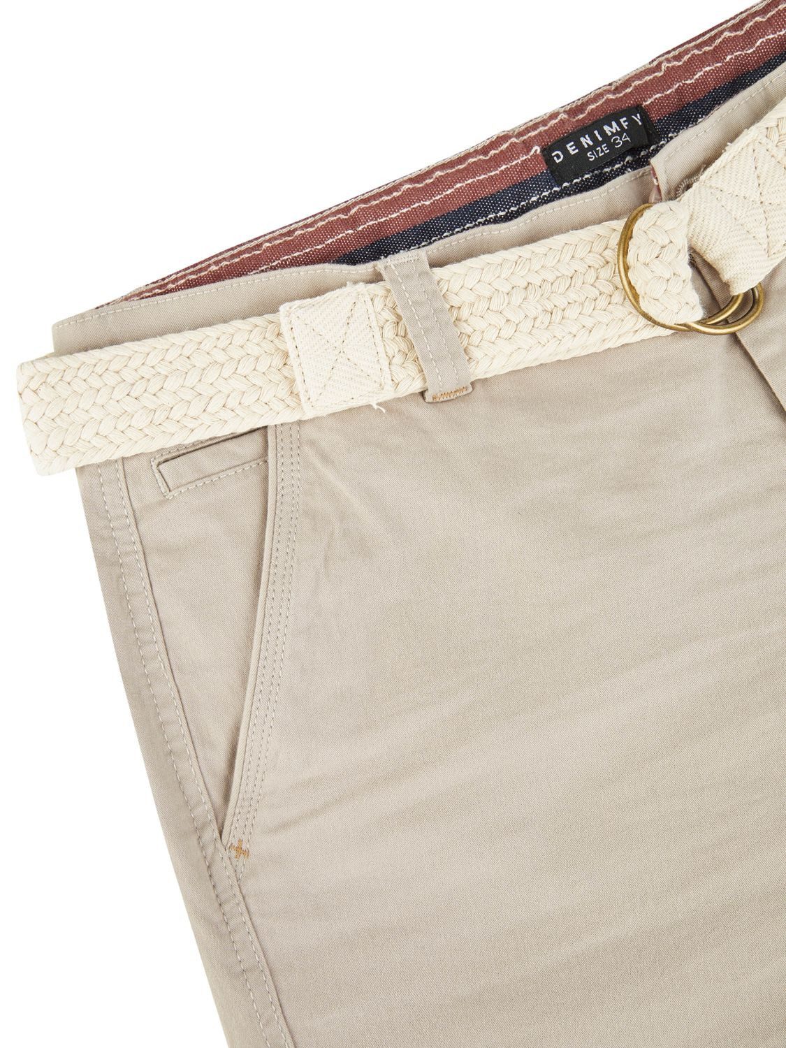 DENIMFY Chinoshorts Herren Chino Shorts DFLio Regular Fit Bermudashorts mit Gürtel