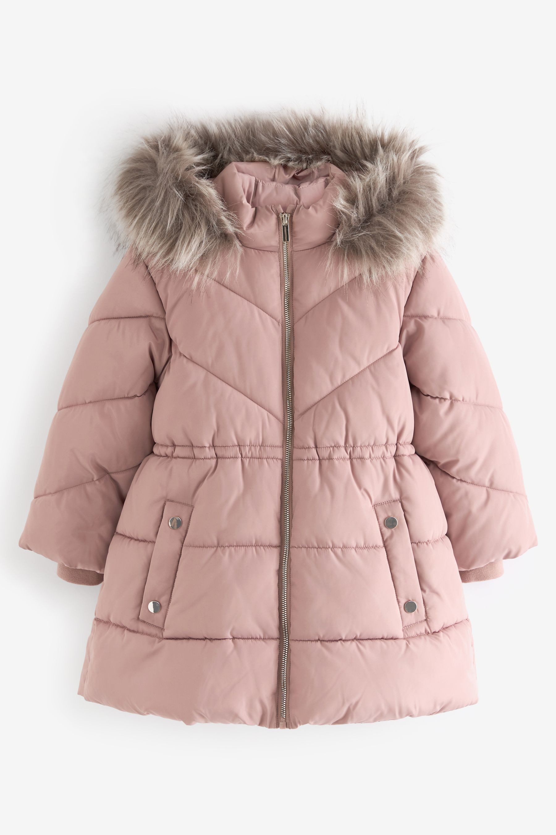 Next Steppmantel Wasserabweisende Steppjacke mit Kunstfellbesatz günstig online kaufen