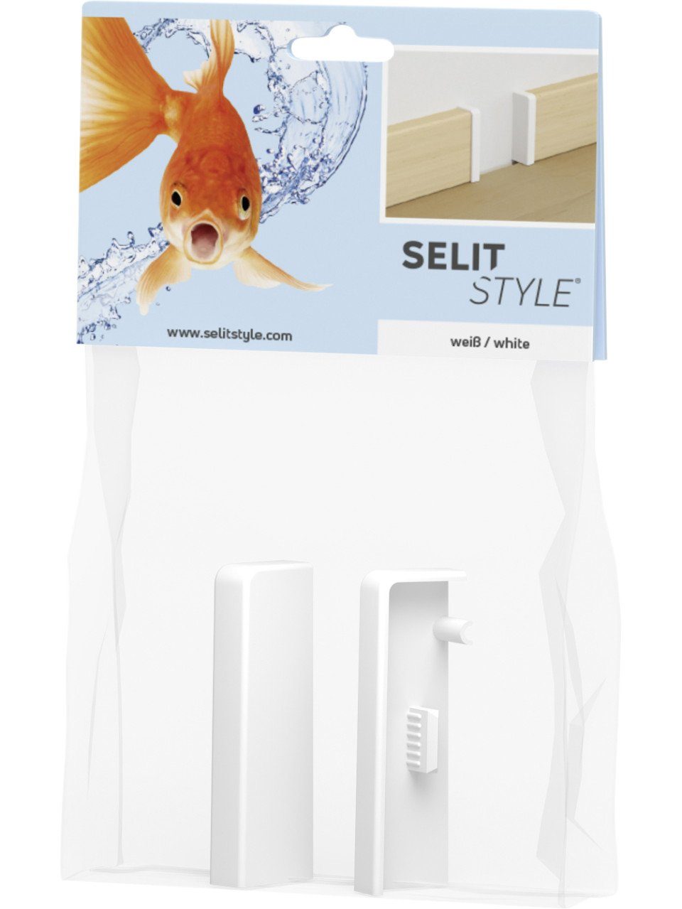 Selit Sockelleiste SELITSTYLE Endkappen weiß Höhe 50 mm
