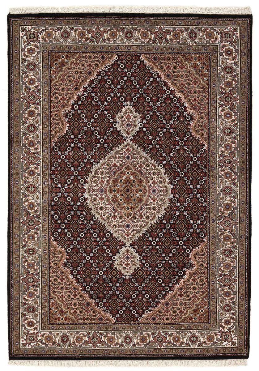 Orientteppich Indo Täbriz 145x206 Handgeknüpfter Orientteppich, Nain Trading, rechteckig, Höhe: 12 mm