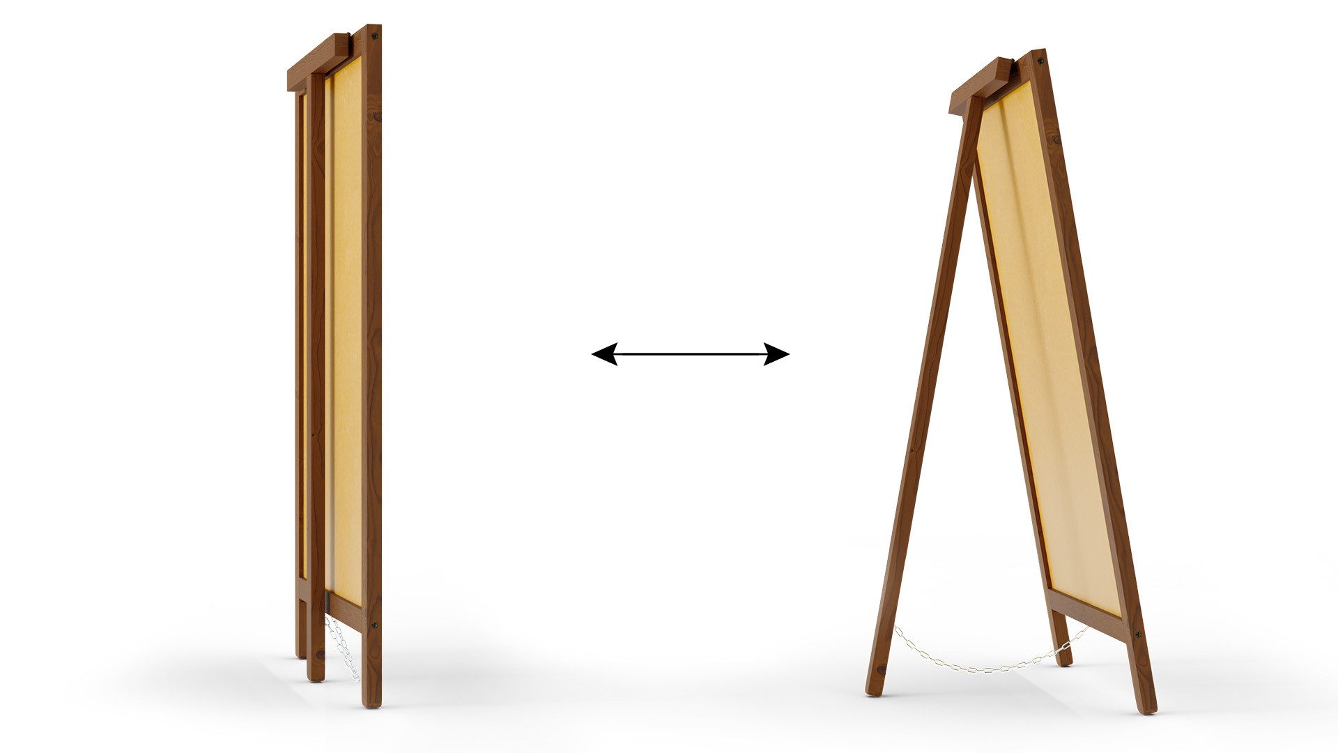 ALLboards Standtafel ALLboards Kundenstopper mit lackiertem Holzrahmen Werbetafel
