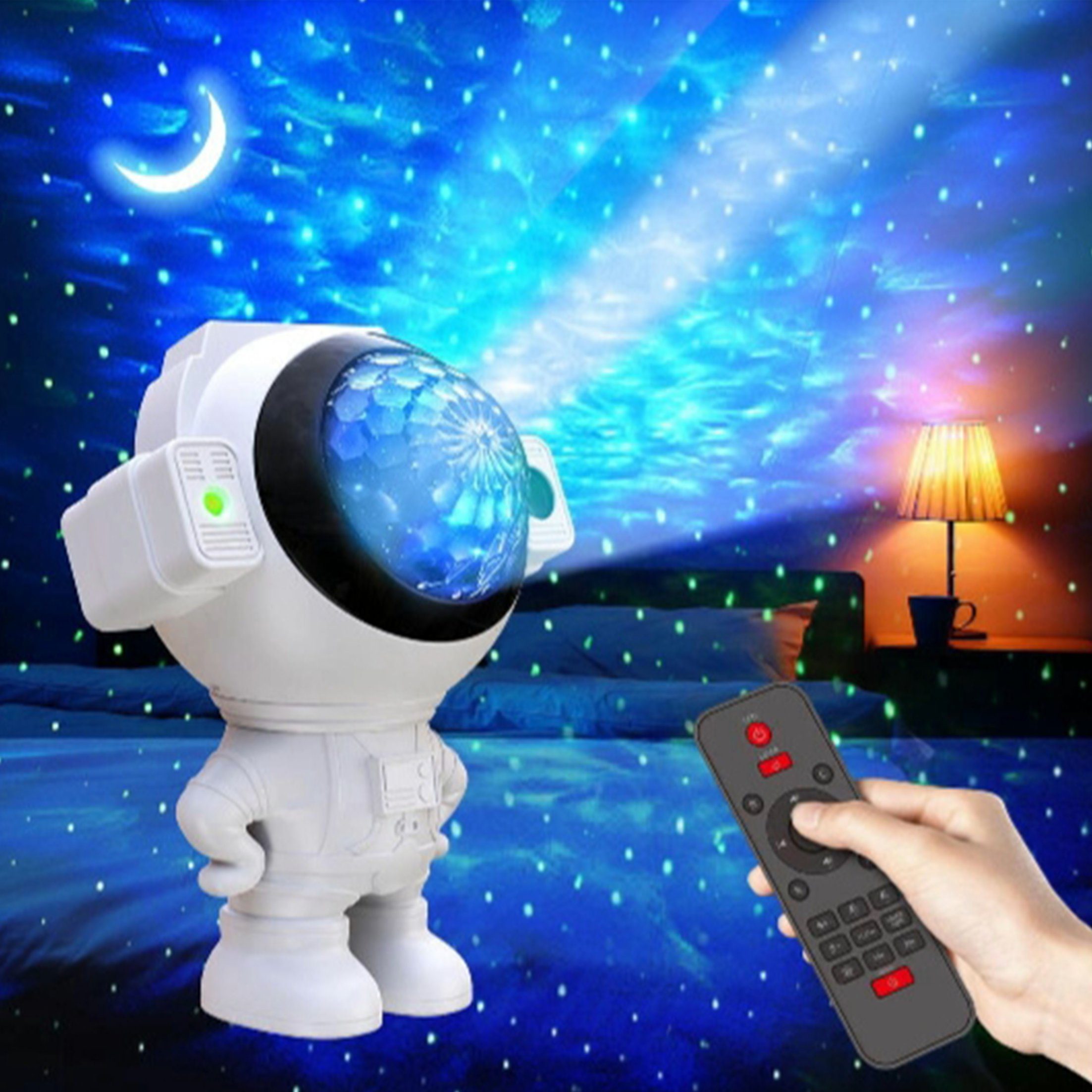 LANOR Smart Starlight Projector,LED-Astronaut mit Fernbedienung und Timer LED-Beamer (Bluetooth-fähig,um den Sternenhimmel zu genießen und Musik zu hören)