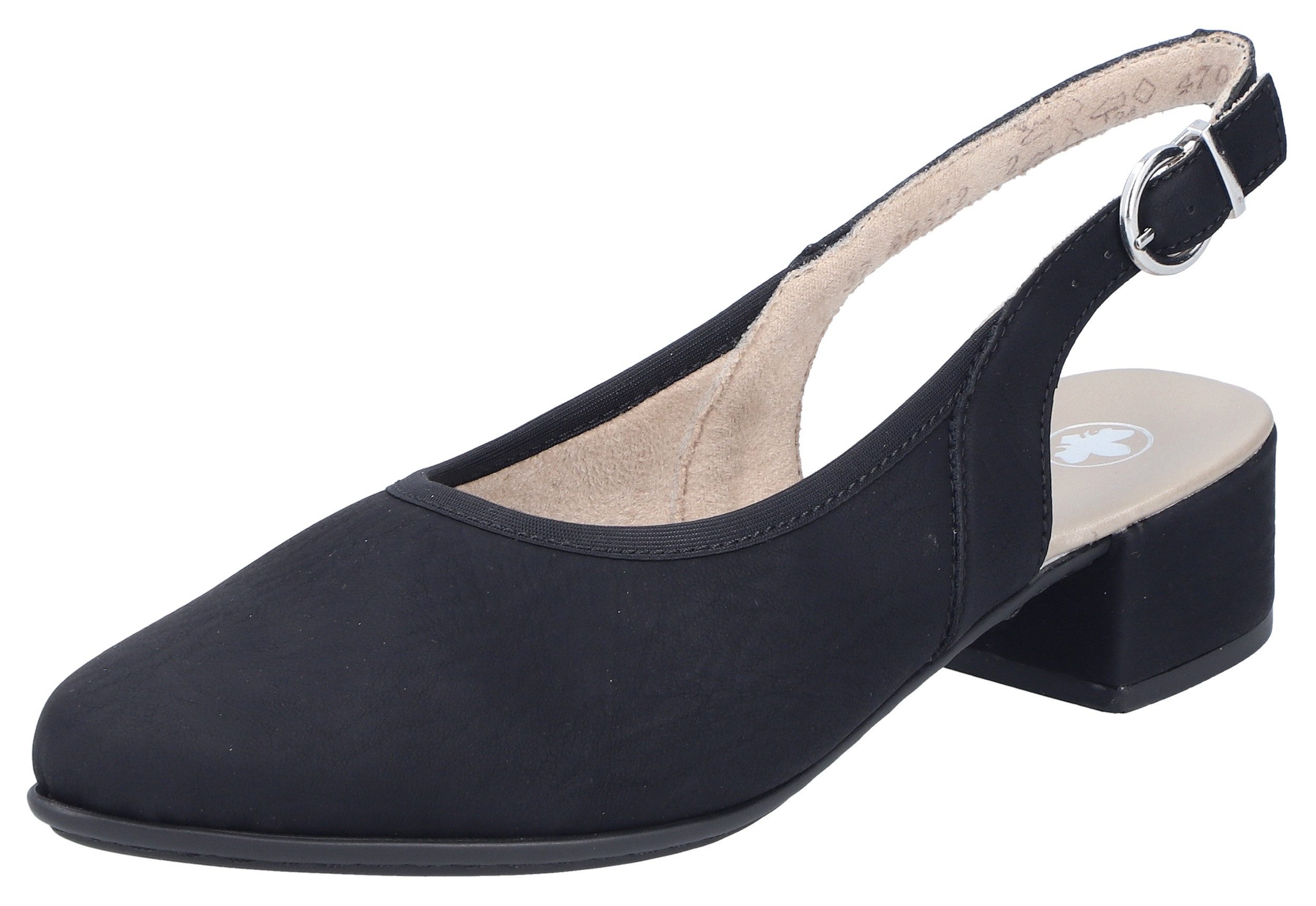Rieker Slingsandale Sommerschuh, Festtagsschuh, Blockabsatz, mit Riemchen