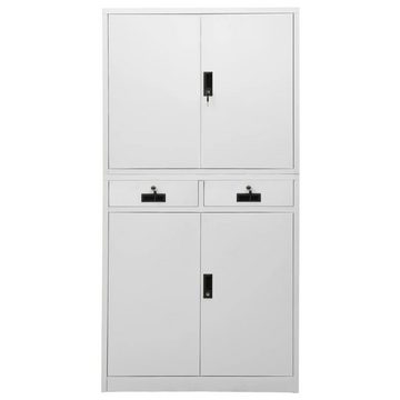 vidaXL Aktenschrank Büroschrank Hellgrau 90x40x180 cm Stahl (1-St)