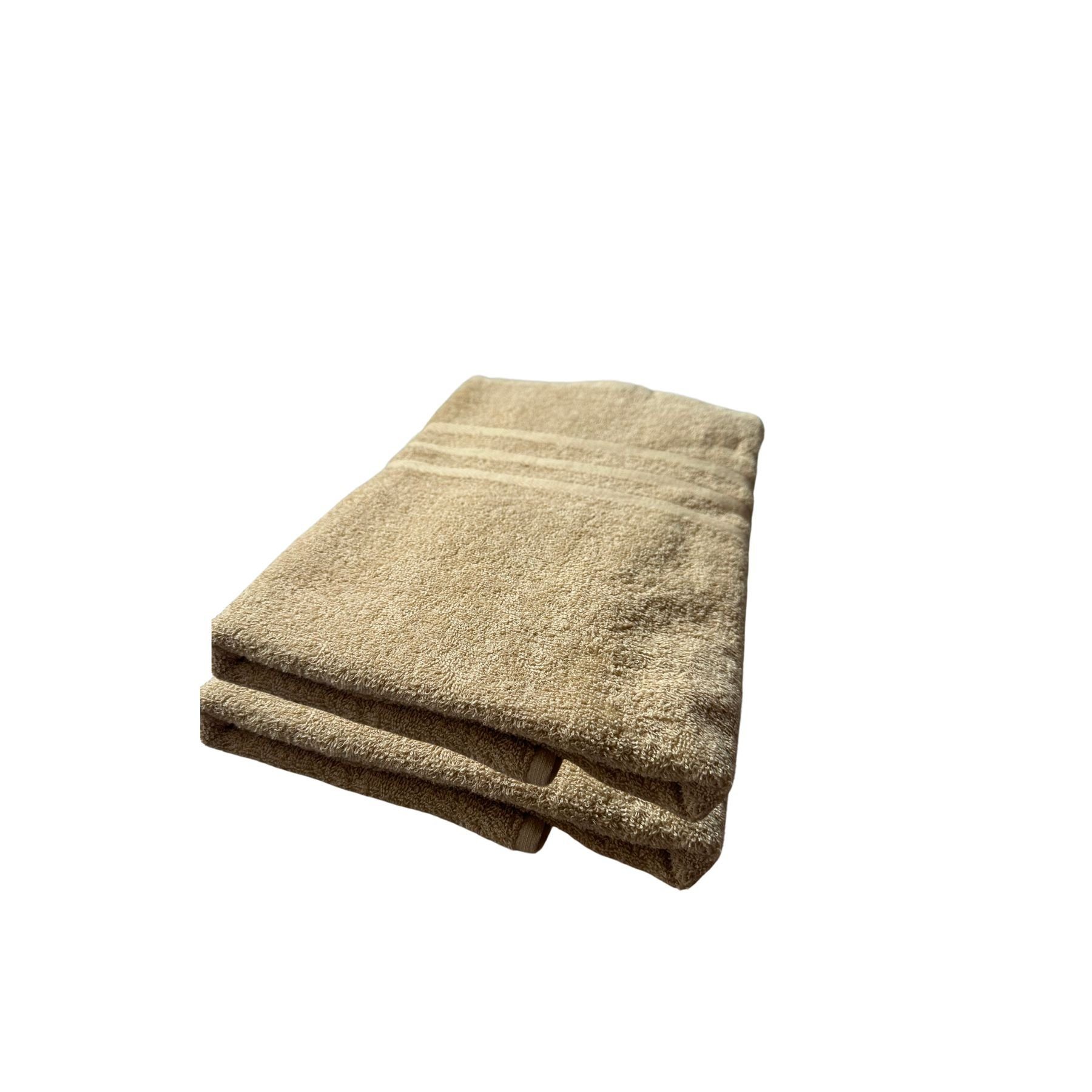 FSH Duschtuch 2 Duschtücher 70x140cm 100%Baumwolle verschiedene Farben 450g/m², Baumwolle (2-St), Ein Duschtuchset aus 1005 baumwolle Taupe | Badetücher