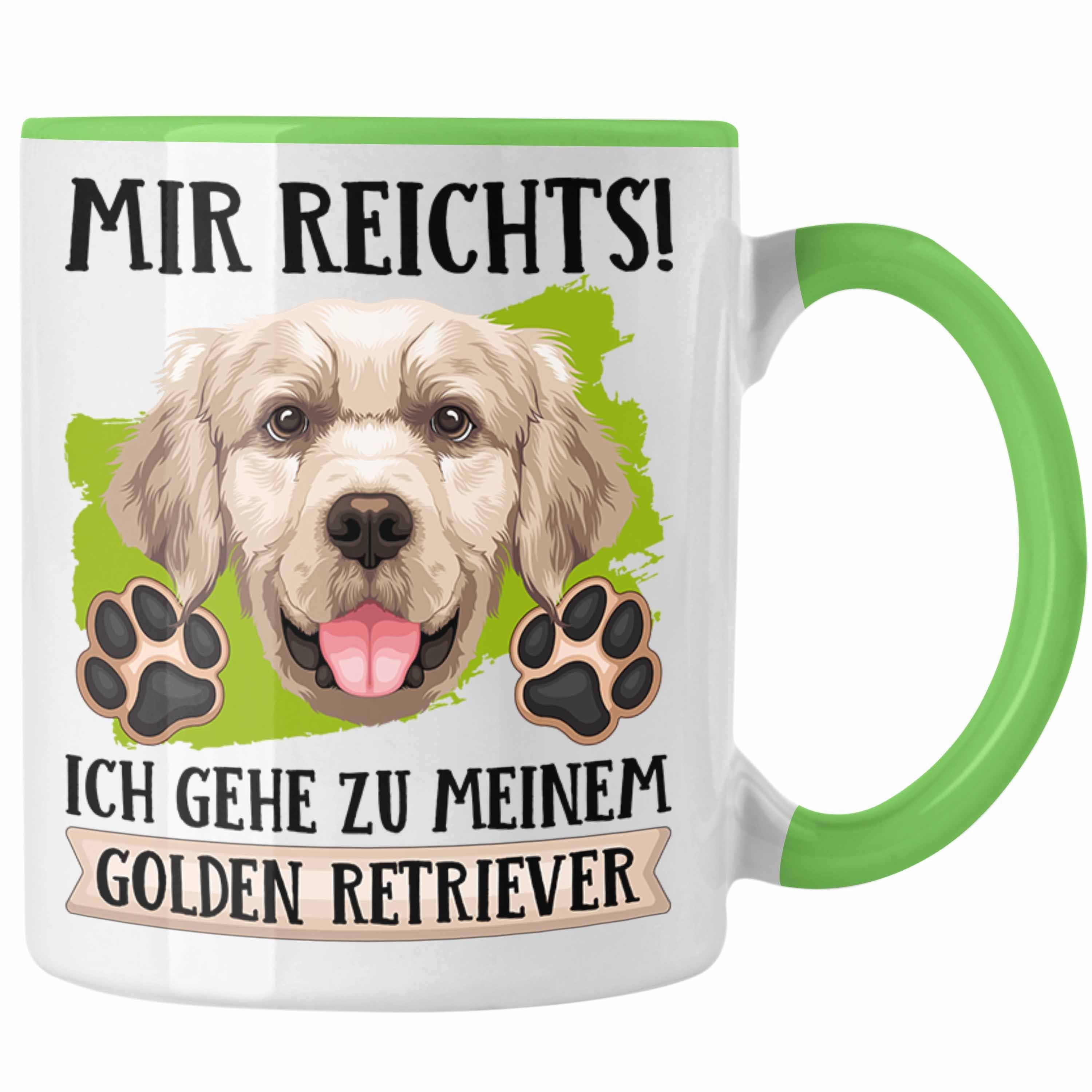 Trendation Tasse Golden Retriever Besitzer Tasse Geschenk Lustiger Spruch Geschenkidee Grün