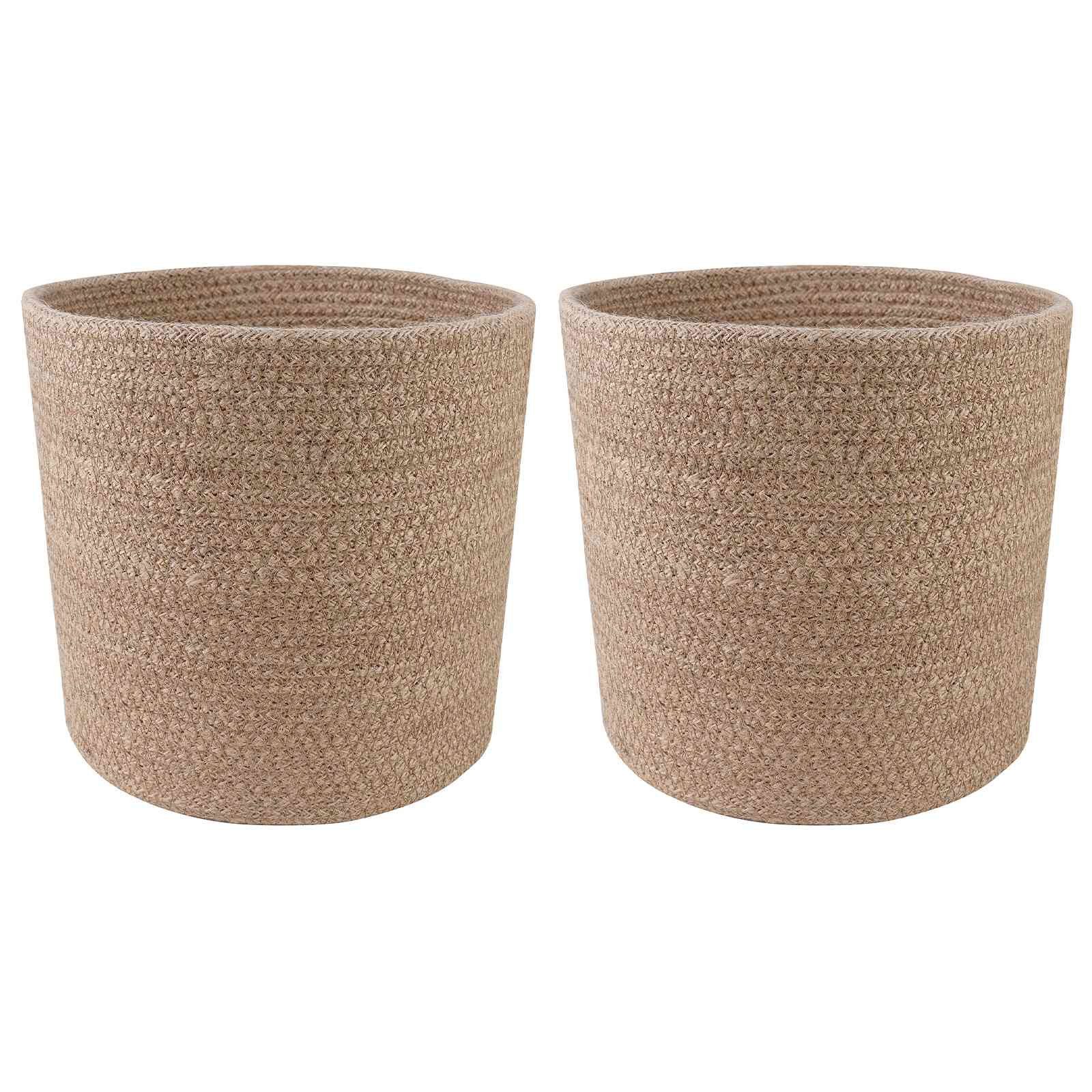 vidaXL Pflanztopfsatz 2 pcs Natur Ø 21 x 21 cm 100% Tossa-Jute (2 St)