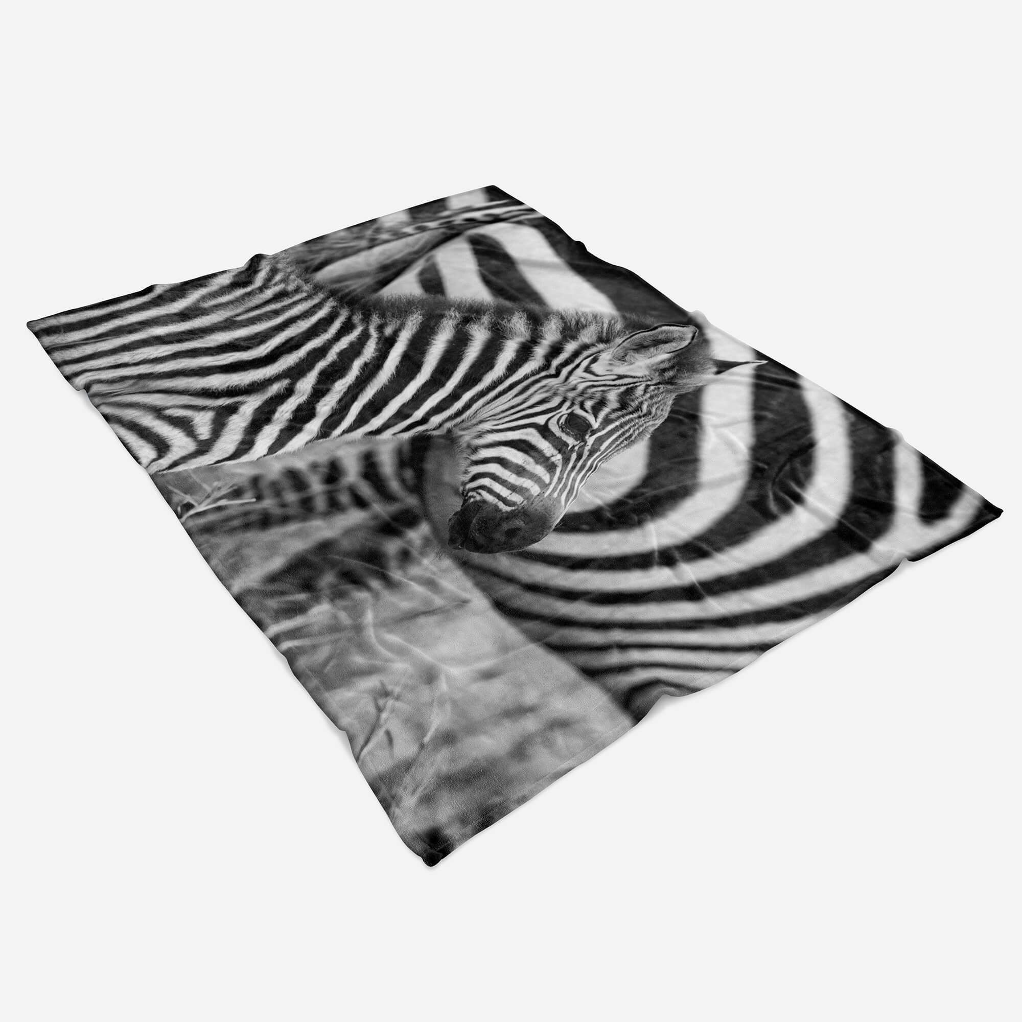 Kuscheldecke mit Handtuch (1-St), Handtuch Süß, Handtücher Zebra Baby Strandhandtuch Baumwolle-Polyester-Mix Saunatuch Sinus Art Tiermotiv