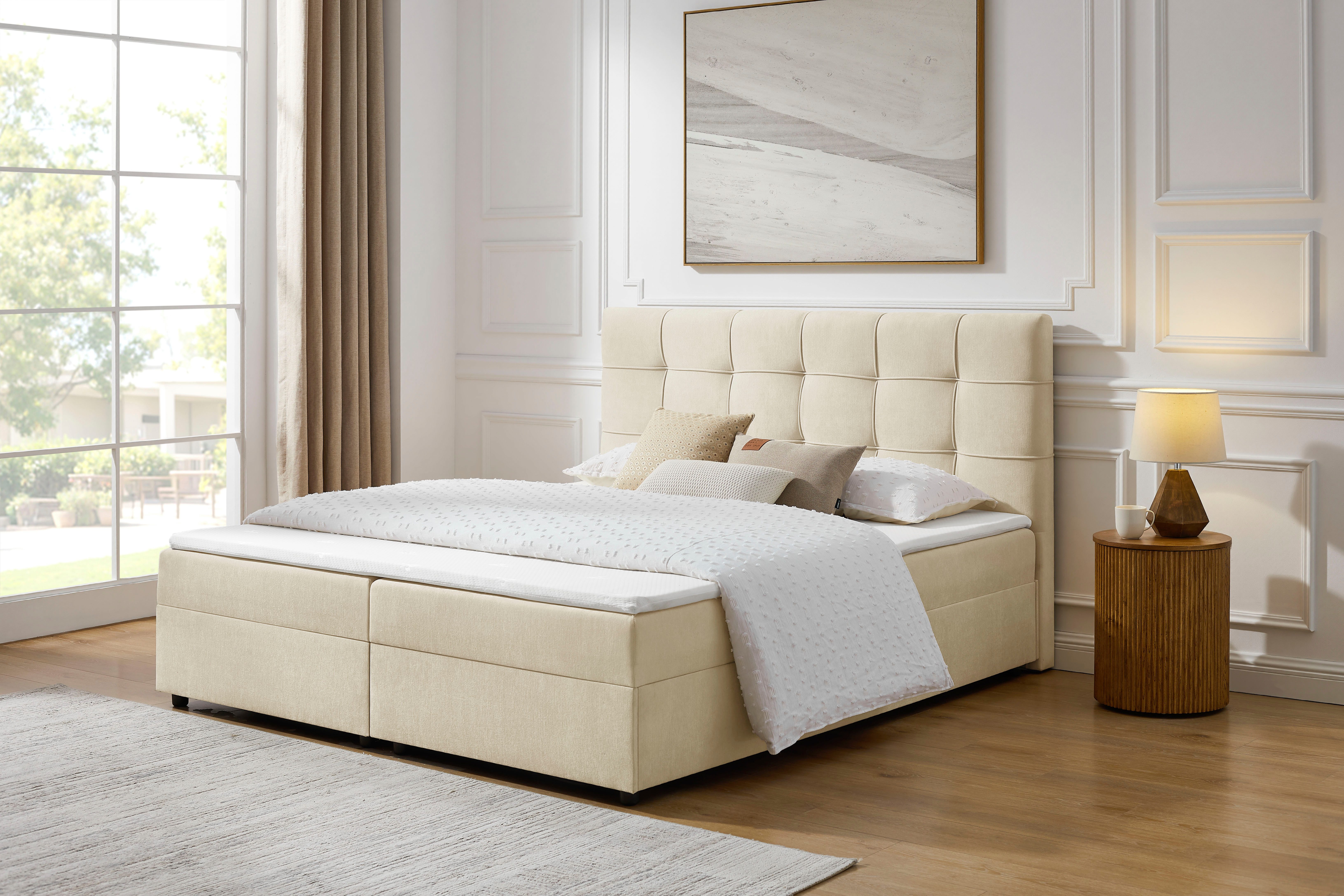 OTTO home Boxbett Tommes inkl. Bettkasten und Topper, Liegefläche 180x200cm, erhältlich in der Größe 180x200 cm, inkl. Aufbauvideo