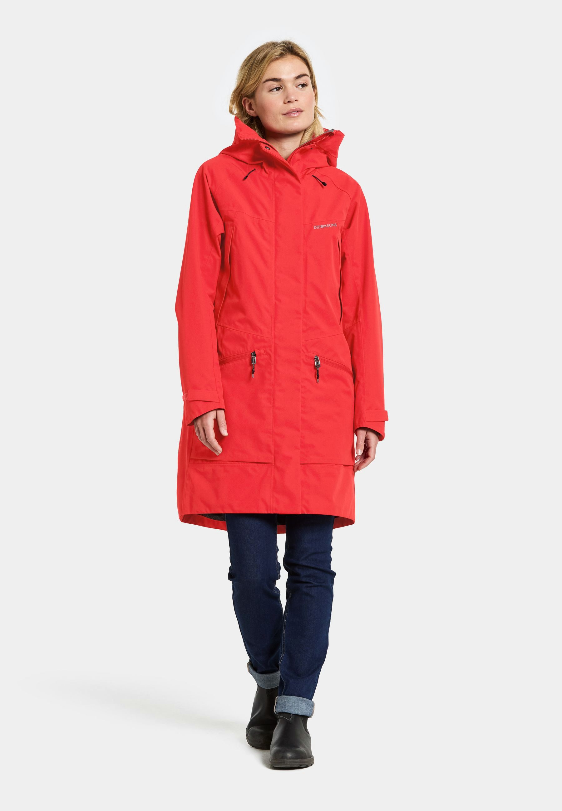 Didriksons Parka Damen Übergangsjacke Mantel Wasserdicht ILMA mit Kapuze mit Taschen