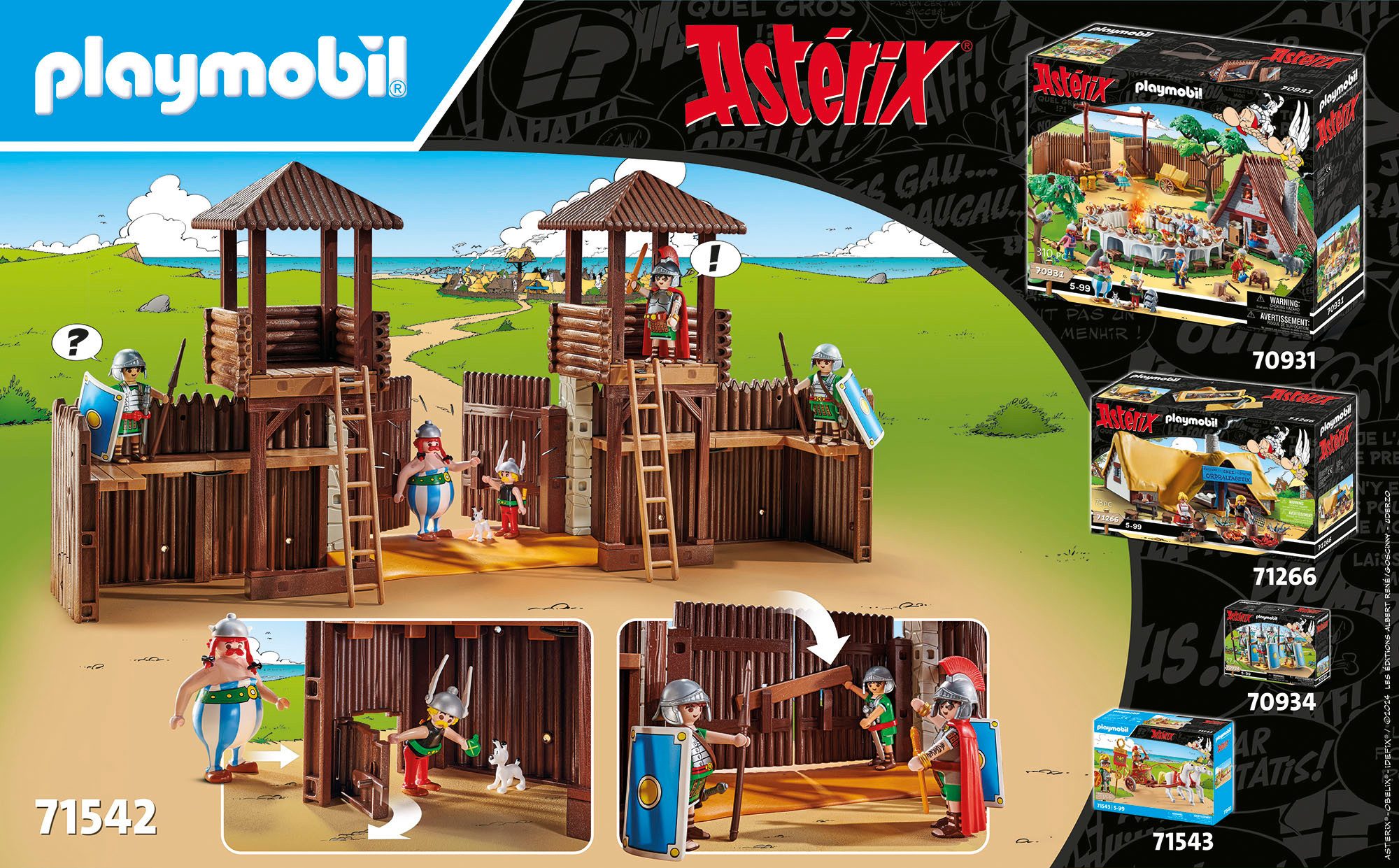 Playmobil® Römerlager (71542), Asterix Konstruktions-Spielset, (181 St), Made in Europe