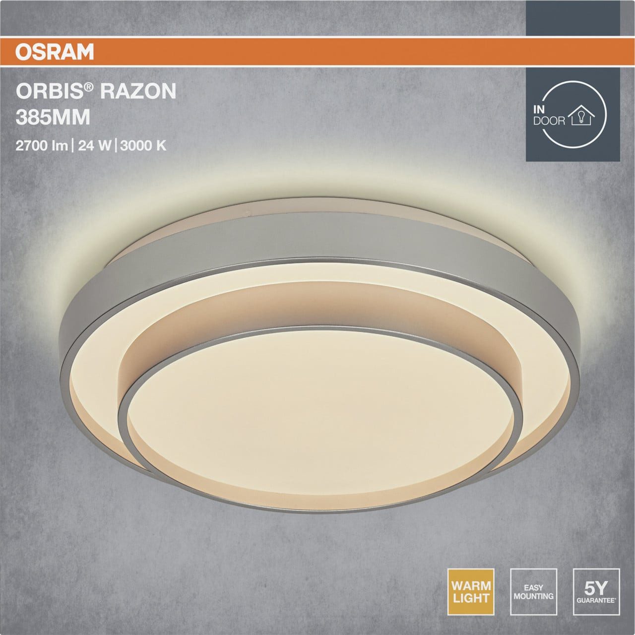 Osram Deckenleuchte Osram LED-Deckenleuchte Orbis Razon Ø38,5 cm 24 W