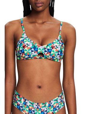 Esprit Bustier-Bikini-Top Recycelt: wattiertes Bikini-Top mit Allover-Muster