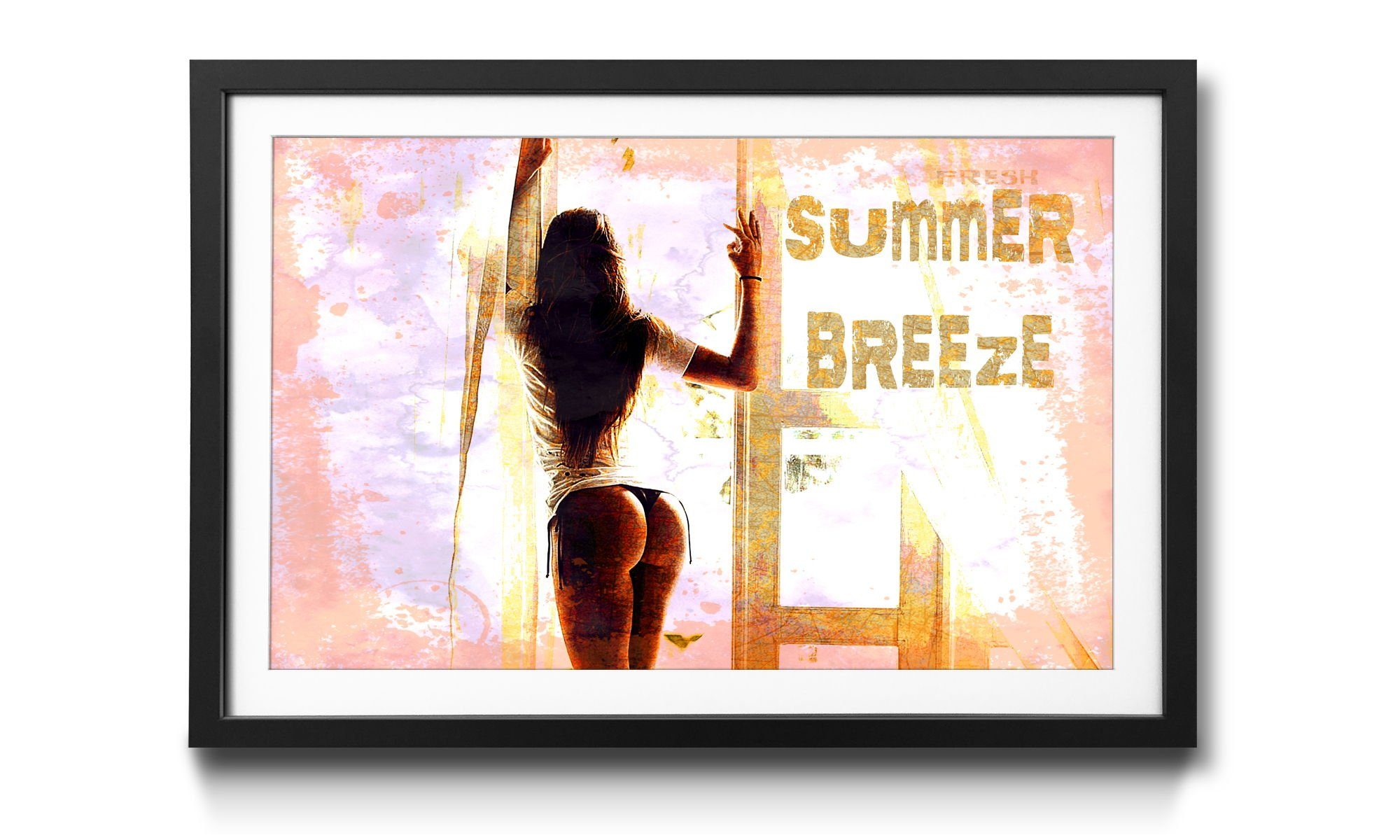 WandbilderXXL Bild mit Wandbild, erhältlich Erotik, in Breeze, Rahmen 4 Summer Größen