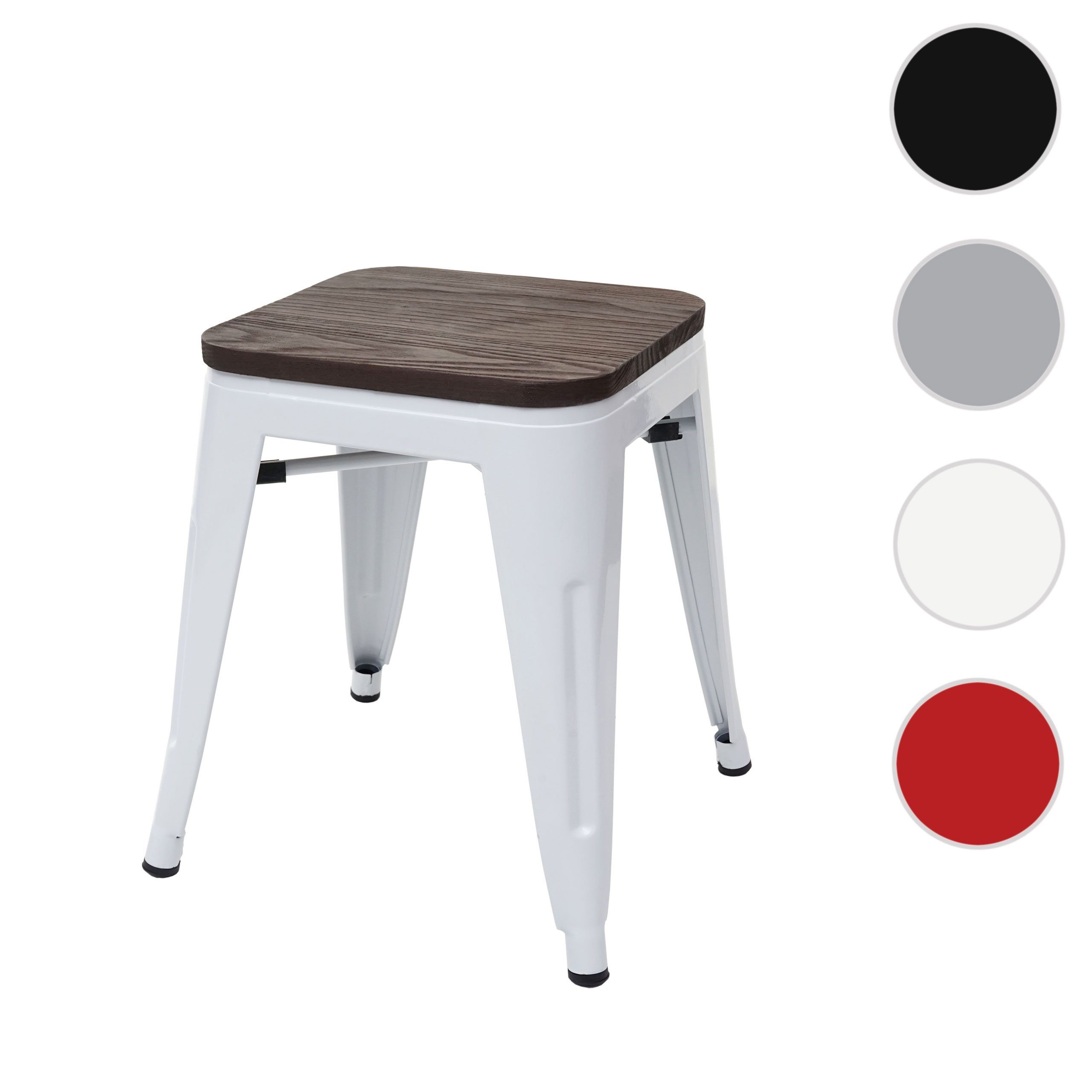 MCW Sitzhocker MCW-A73-GS, Stapelbar, bodenschonende Gummifüße, Querstreben für mehr Stabilität