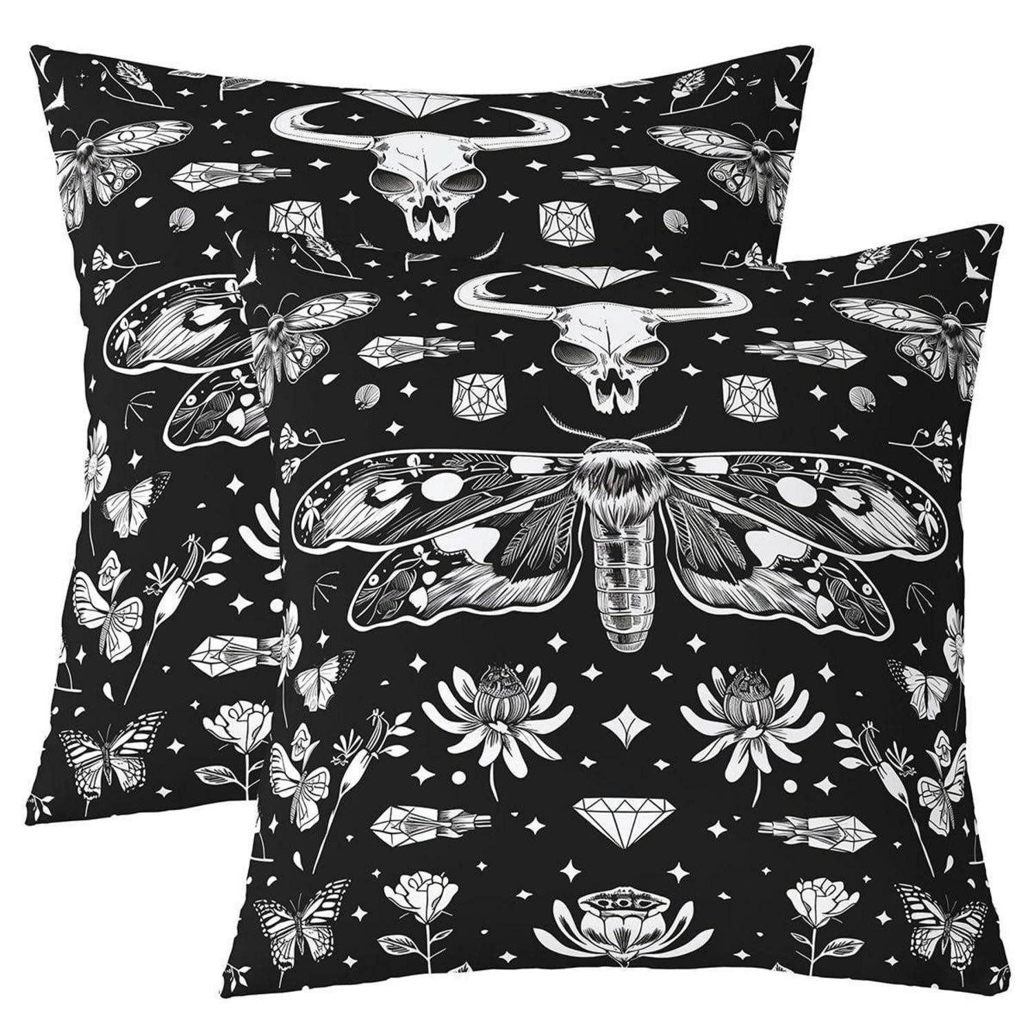 LuxusKollektion Kissenbezüge Kissenbezüge 2er-Set 45x45cm Boho Motiv, (2 Stück)