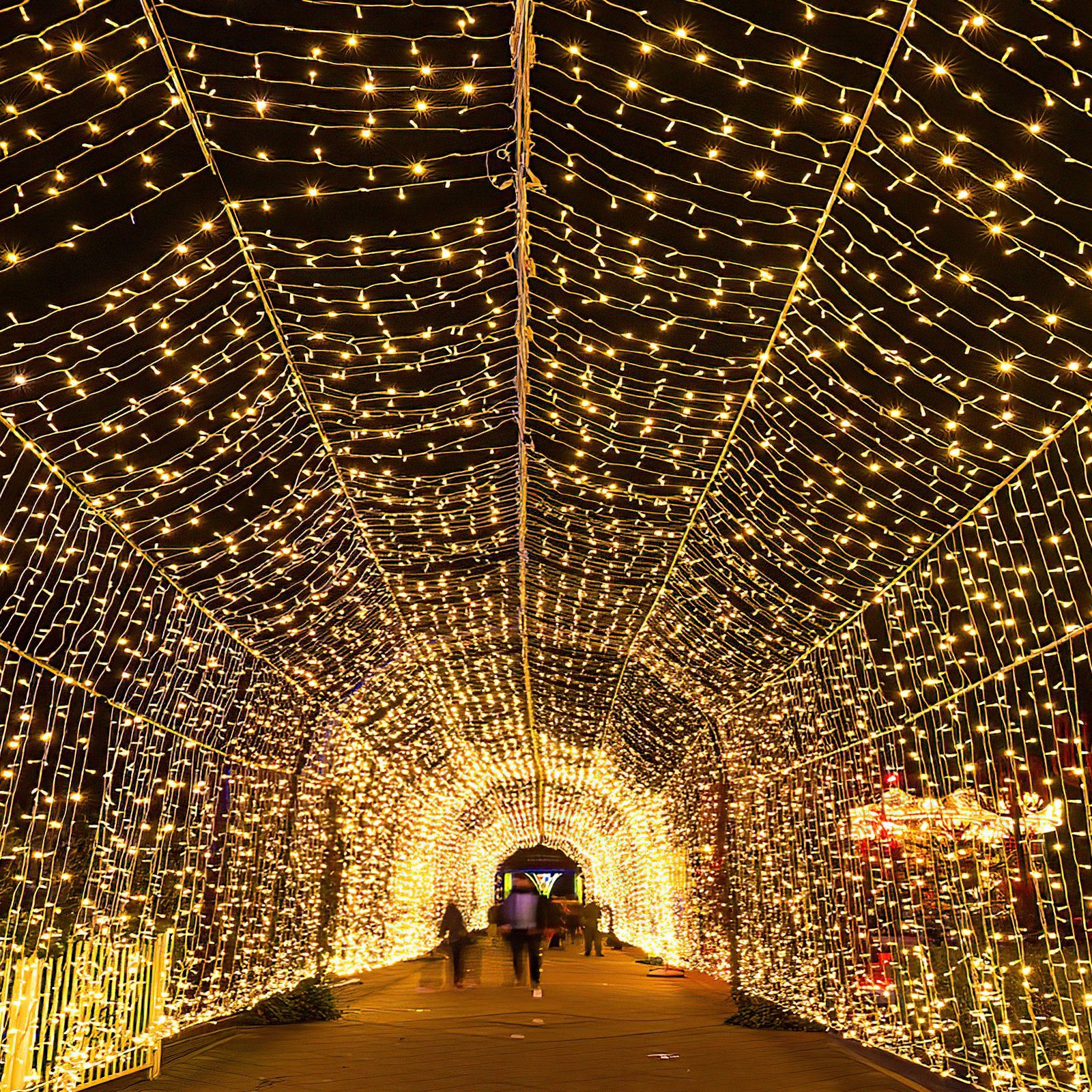 Gimisgu Weihnachtsdeko Warmweiß Außen LED-Lichterkette LED Lichterkette Innen, Lichtervorhang Wasserdicht 10-200M