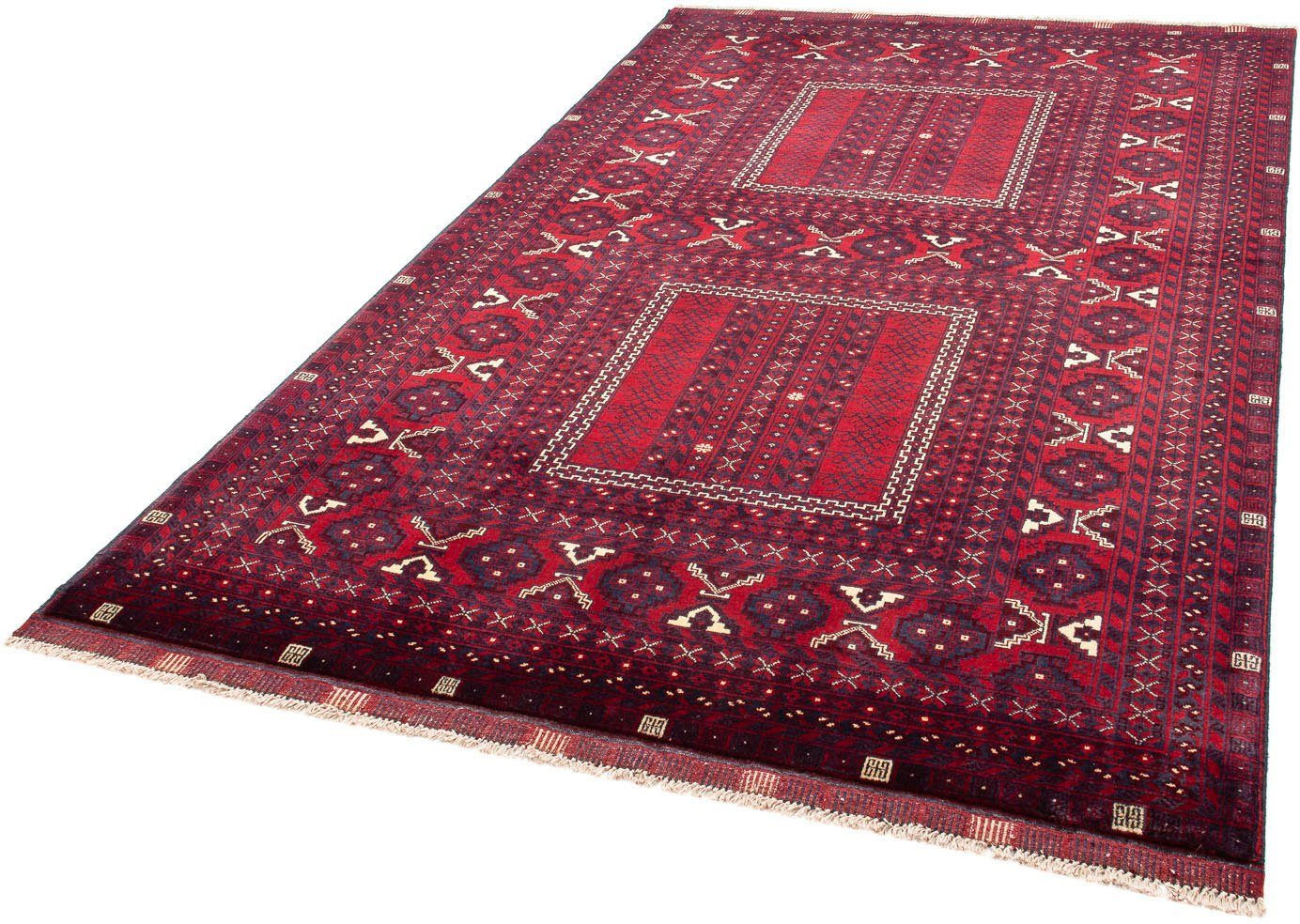 Orientteppich Turkaman - 245 x 156 cm - dunkelrot, morgenland, rechteckig, Höhe: 6 mm, Wohnzimmer, Handgeknüpft, Einzelstück mit Zertifikat