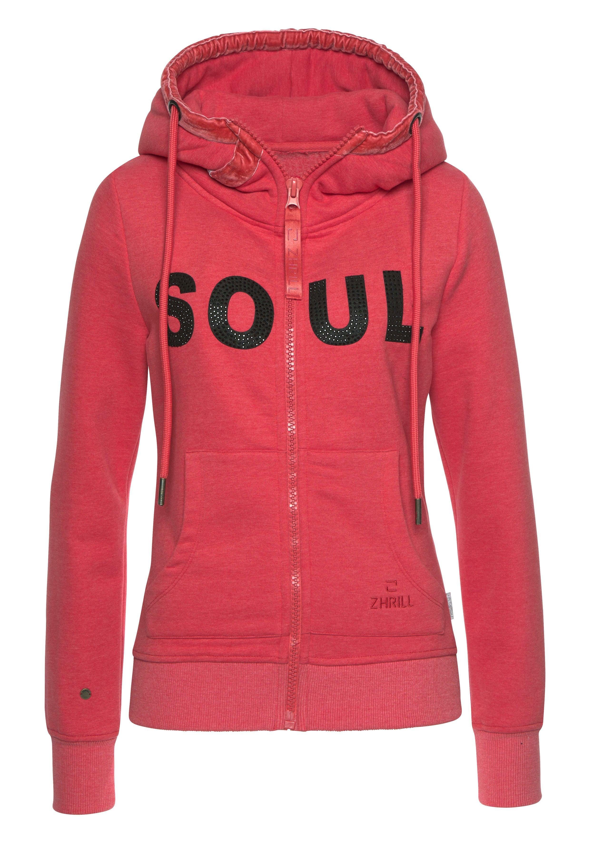 Zhrill Kapuzensweatjacke »VIOLA« in Trendfarbe Rot & Glitzer verzierter Print online kaufen | OTTO Zhrill Kapuzensweatjacke »VIOLA« in Trendfarbe Rot & Glitzer verzierter Print online kaufen | OTTO