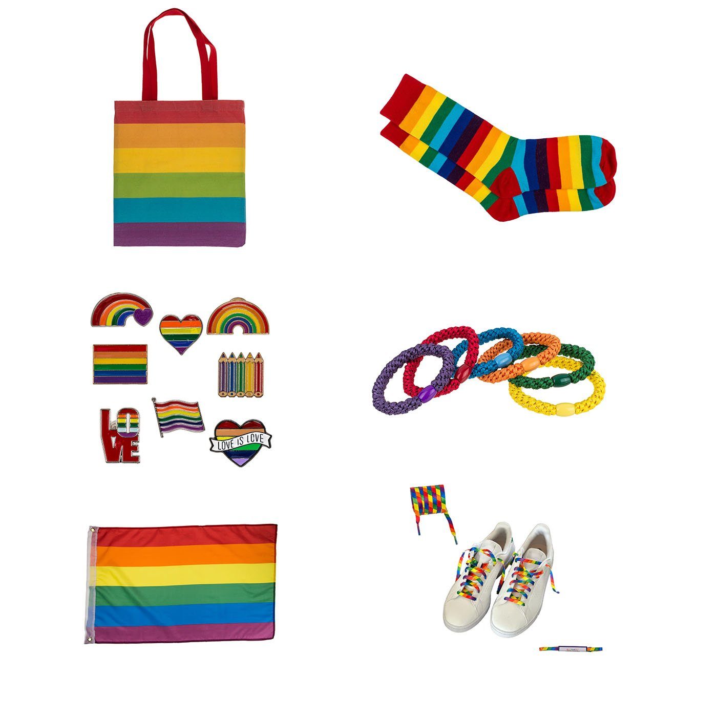 ReWu ReWu Einkaufsbeutel SET Pride CSD Regenbogen
