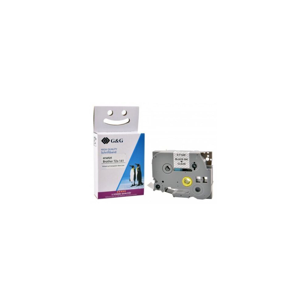 G & G Verlagsgesellschaft Druckerband G&G Schriftband kompatibel zu Brother TZe-141
