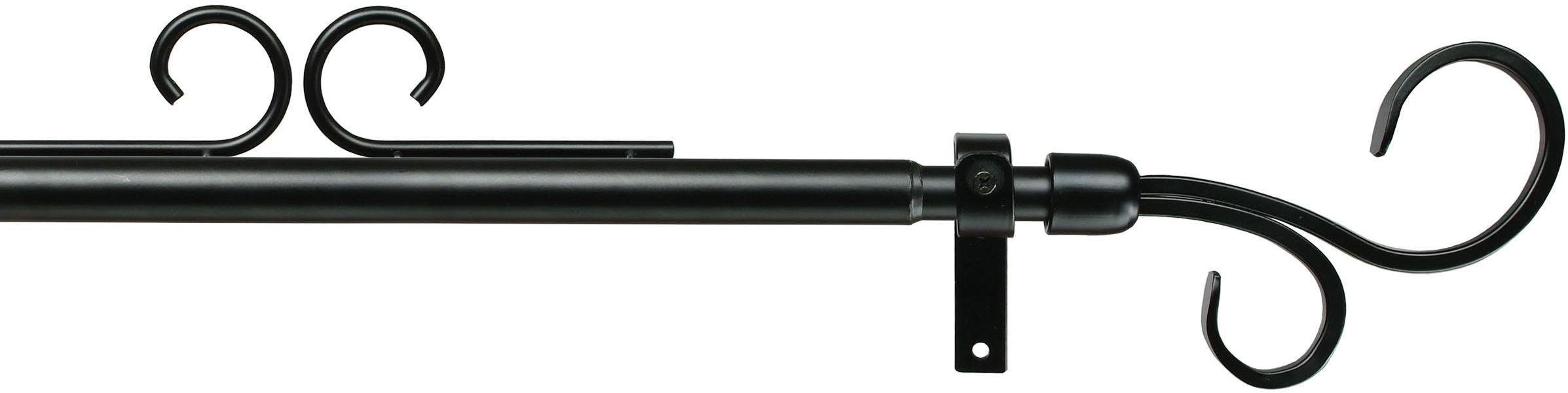 Gardinenstange »Dekostange«, Liedeco, Ø 16 mm, 1-läufig, ausziehbar,  Ausziehbar, Ø 16 mm, schwarz online kaufen | OTTO