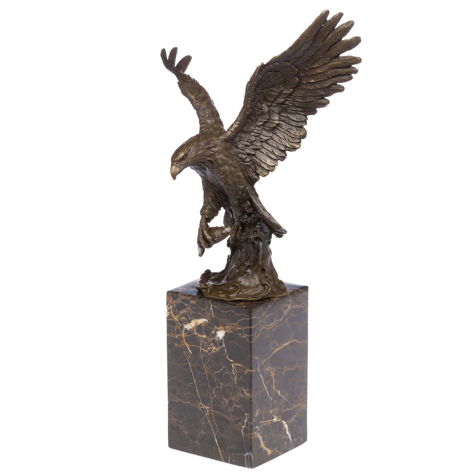 Königsadler Skulptur Eagle Figur Bronzeskulptur Seeadler Aubaho Adler Bronzeskulptur 36cm