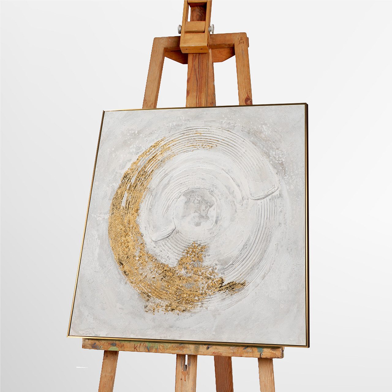 ArtUniverse Gemälde Golden Swing 100 x 100 cm, Abstrakt