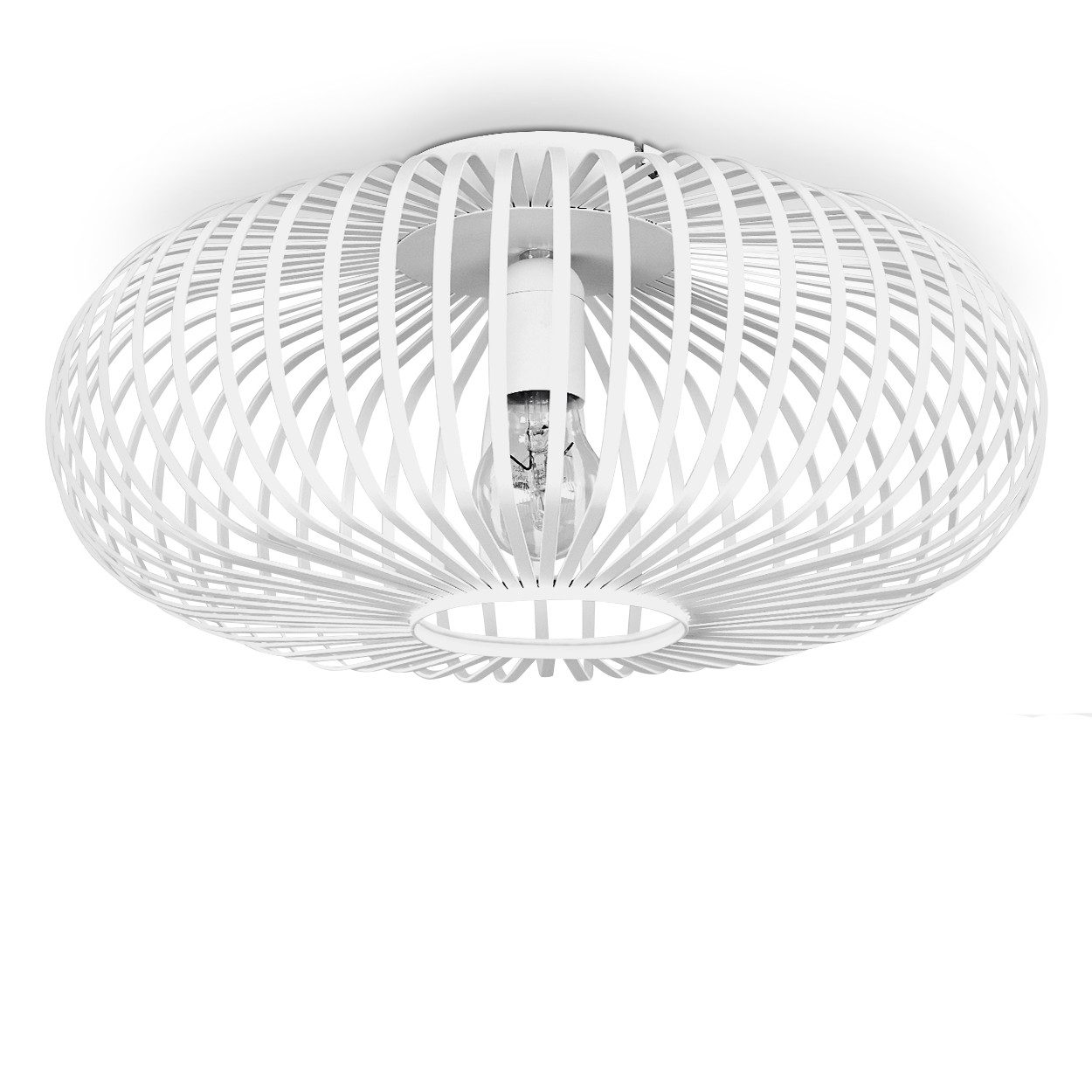 hofstein Deckenleuchte »Devin« runde Deckenlampe aus Metall in Weiß, ohne L günstig online kaufen