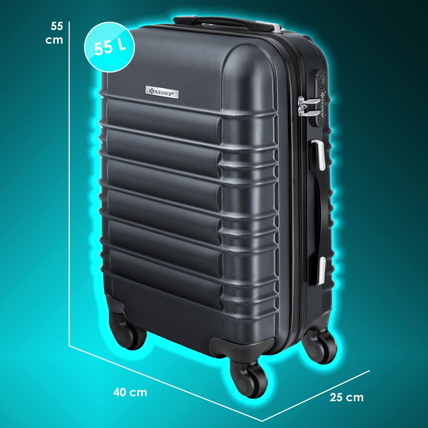 KESSER Kofferset, (1 tlg), Reisekoffer Hartschalen-Koffer Inkl. Kofferwaage günstig online kaufen