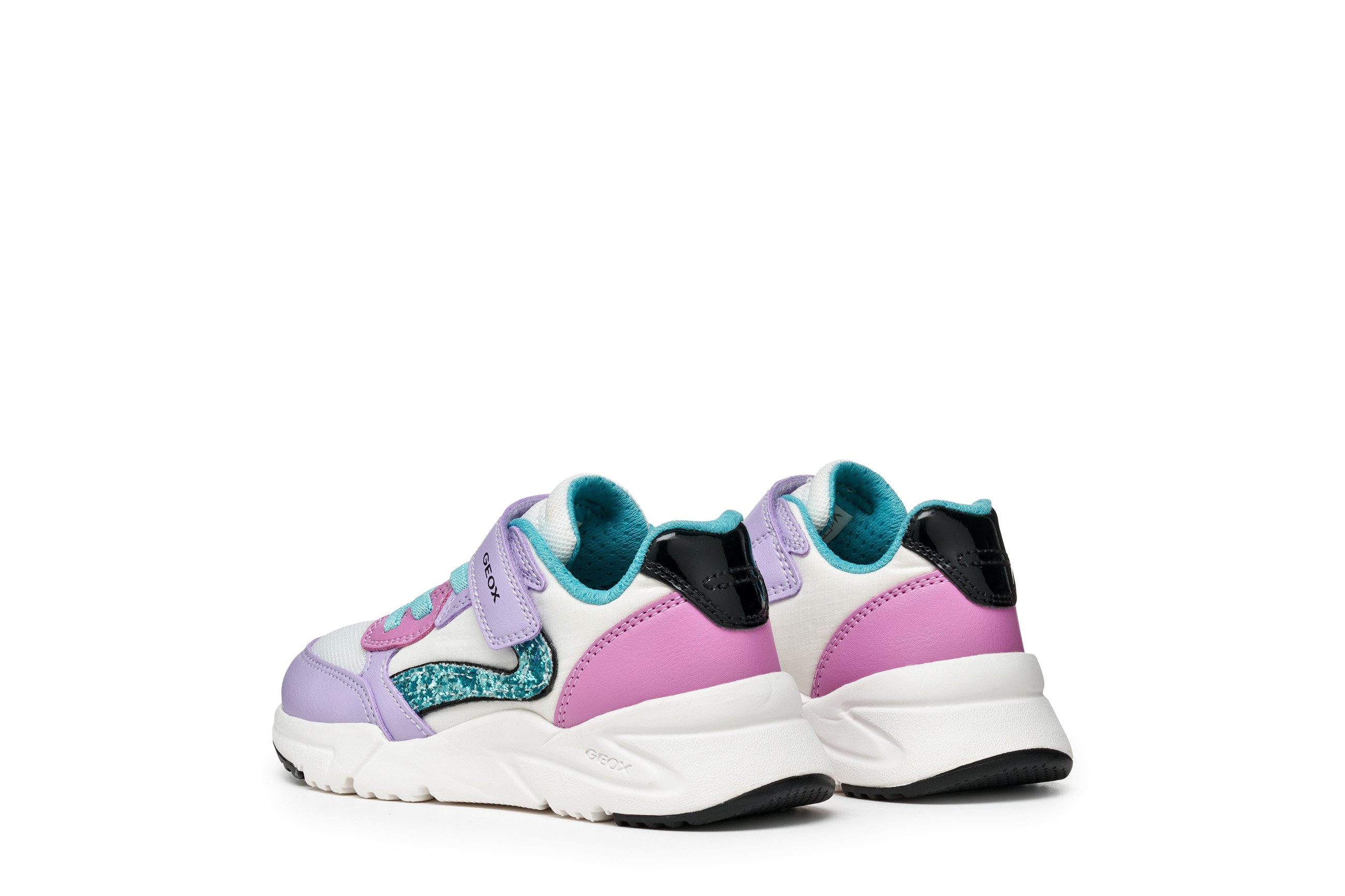 Geox J LOFTUS GIRL Sneaker Slipper mit praktischem Klettverschluss, Größenschablone zum Download