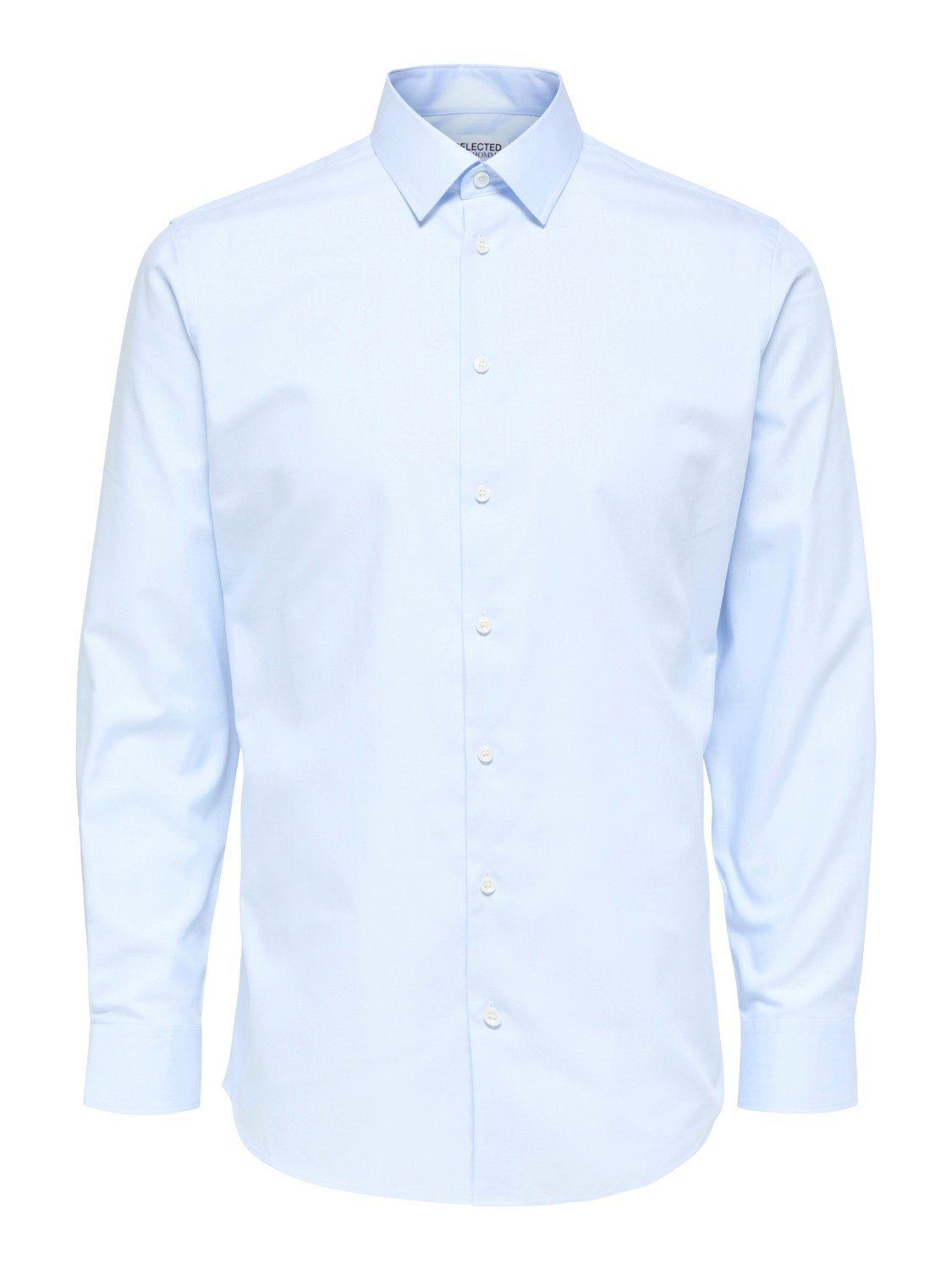 Light HOMME (1-tlg) Blue SLHSLIMETHAN Langarmhemd 16080200 SELECTED