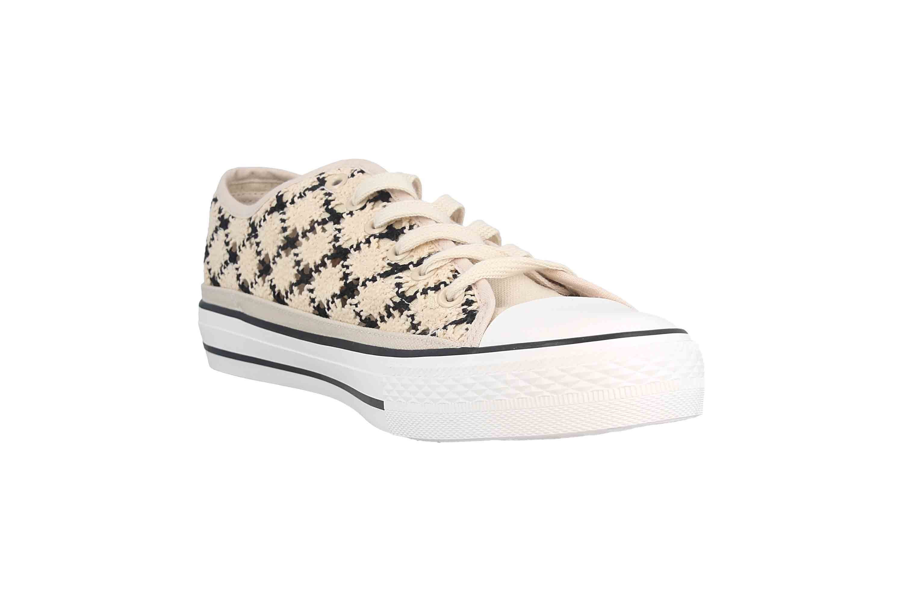 Fitters Footwear 2.876922 Beige Black Sneaker