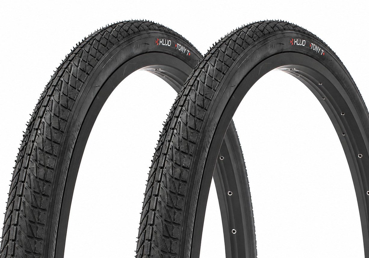 KHEbikes Fahrradreifen KUJO BMX Reifen Set 16 Zoll 1,75 Zoll Drahtreifen Schwarz 2er Set, (2-tlg)