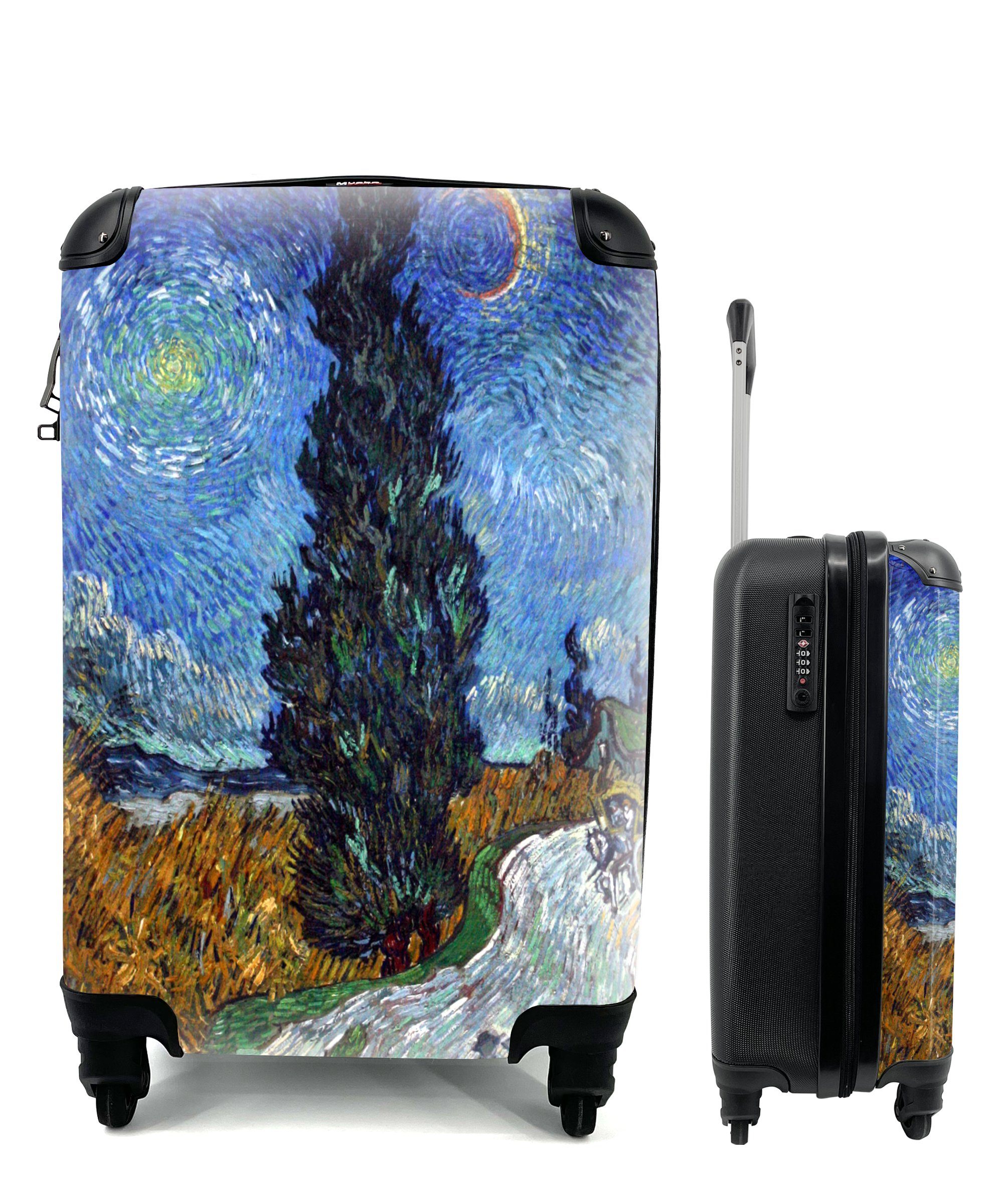 Reisekoffer van 4 Zypresse Reisetasche Handgepäckkoffer rollen, Vincent Rollen, Handgepäck Stern Ferien, Trolley, mit MuchoWow - Straße Gogh, für mit und