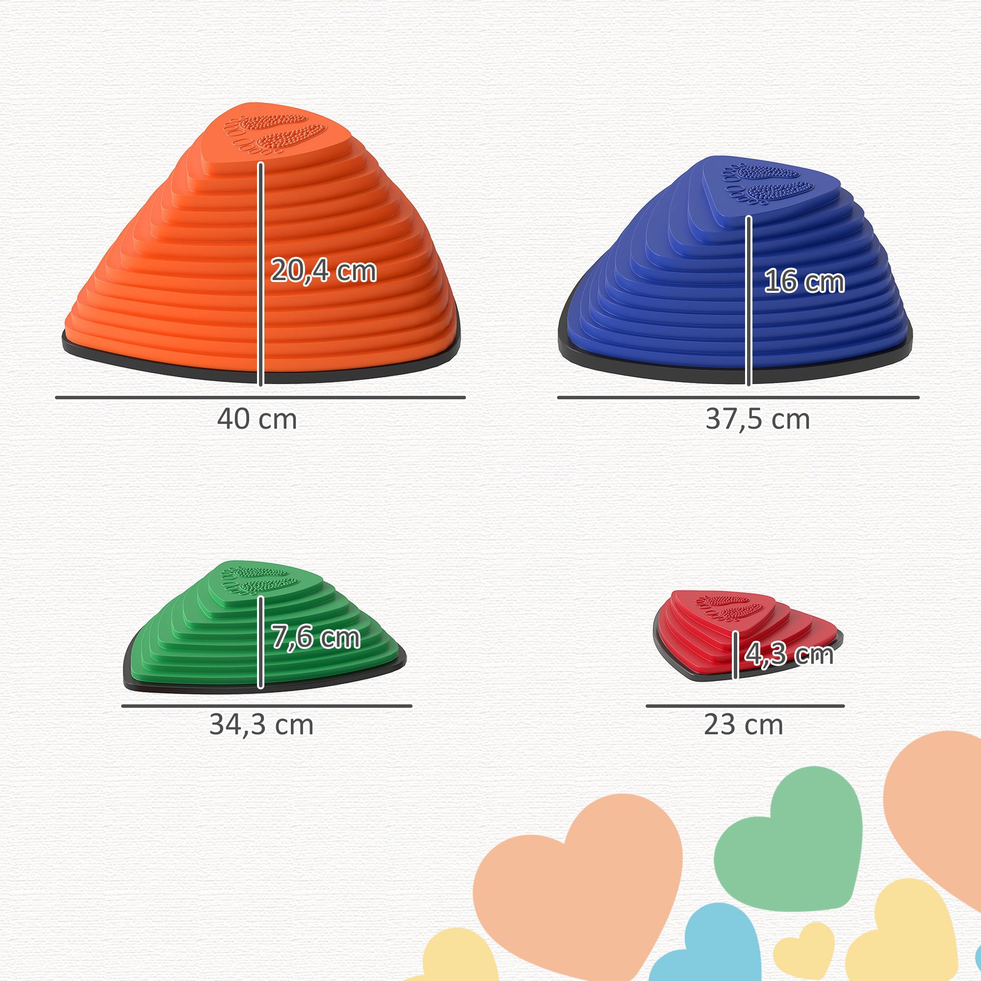 AIYAPLAY Stapelspielzeug Balanciersteine Rutschfeste Sensorisches Spielzeug Gleichgewicht, (Flusssteine, 11-tlg), für Indoor, Outdoor für Kinder 3-8 Jahren