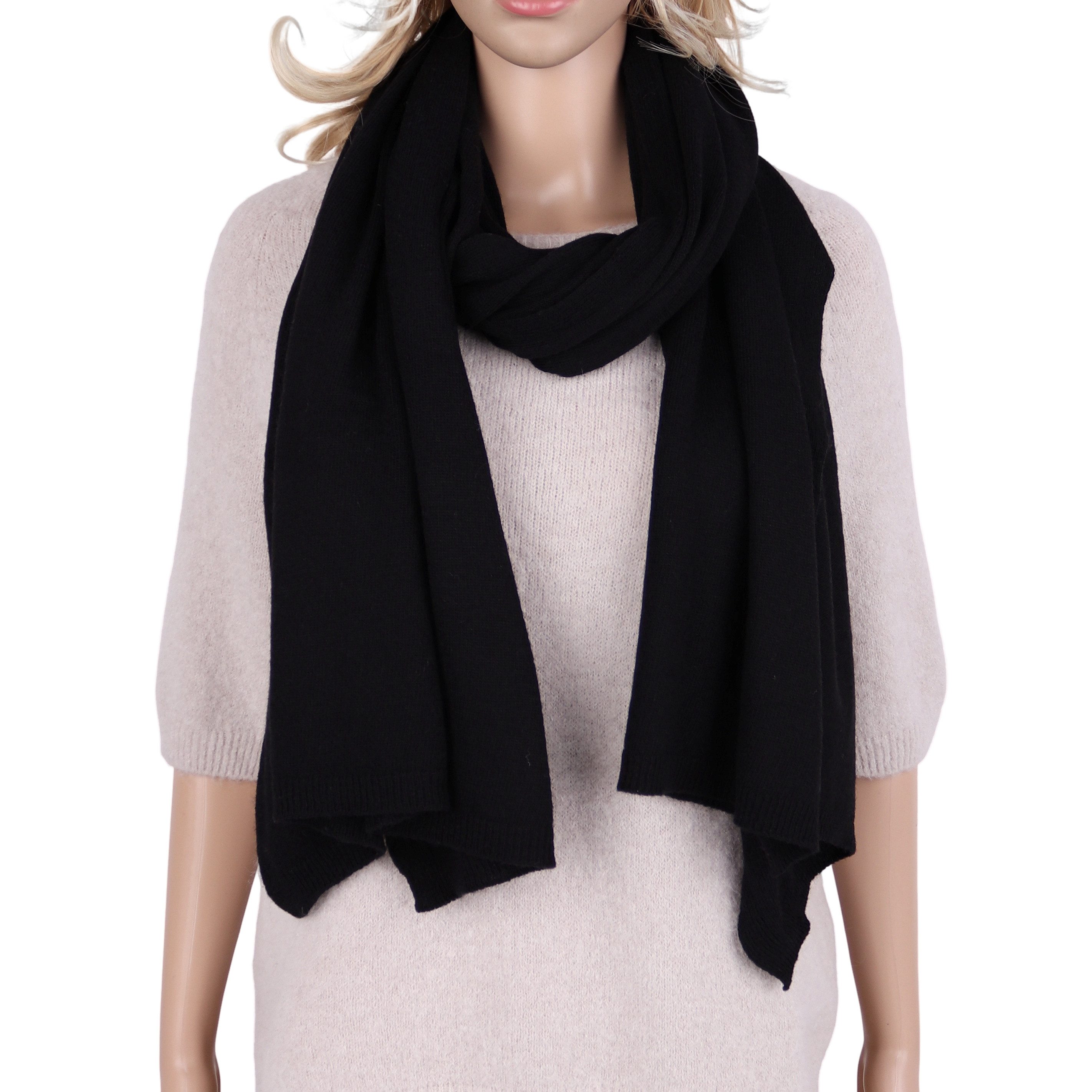 MIRROSI Kaschmirschal Damen Strickschal, Made in Italy 5% Kaschmir, Damen Langes Halstuch ideal für Herbst und Winter ca. 200x60cm