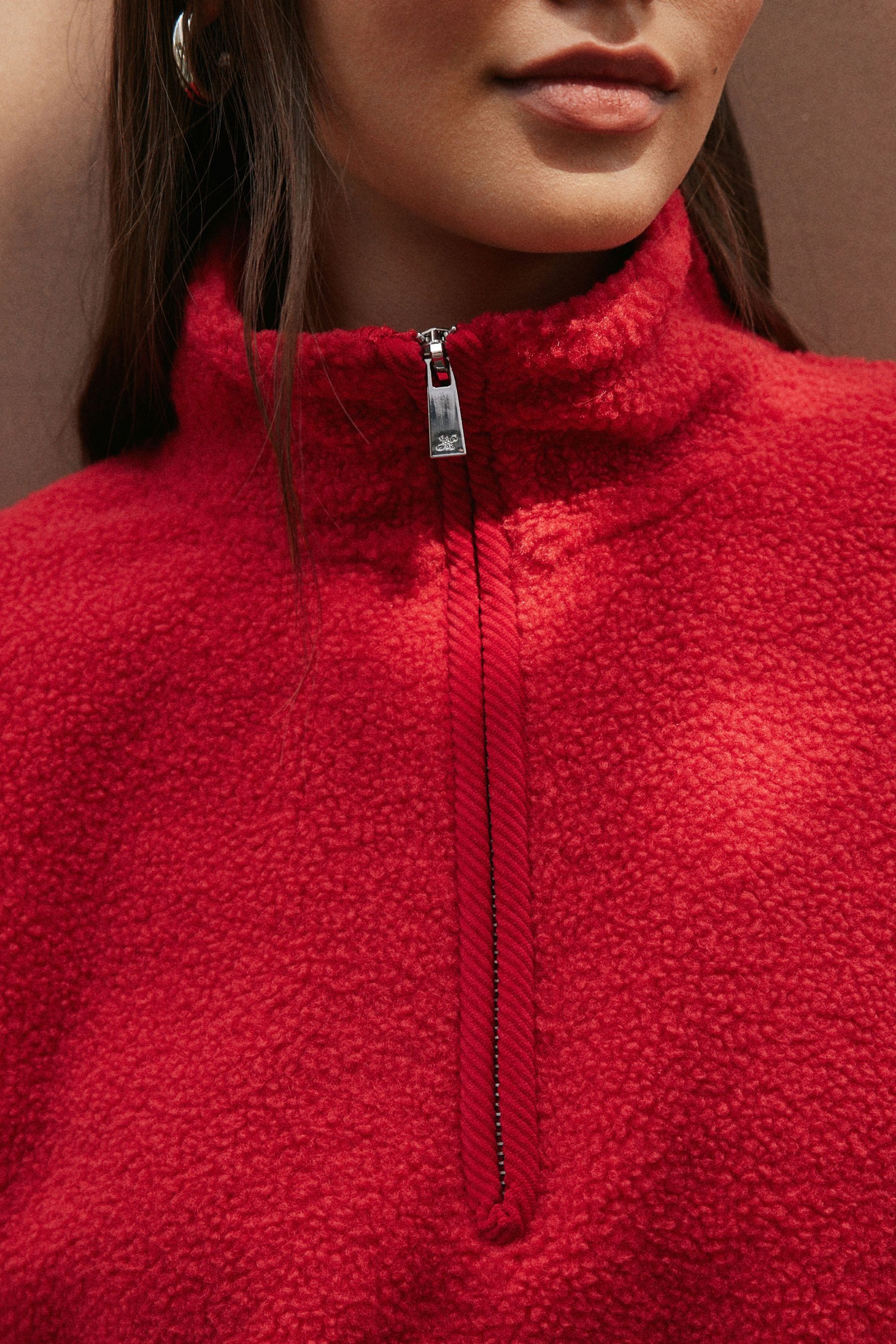 Next Fleecejacke Borg-Jacke mit Viertel-Reißverschluss (1-St) – Bild 5 von 5
