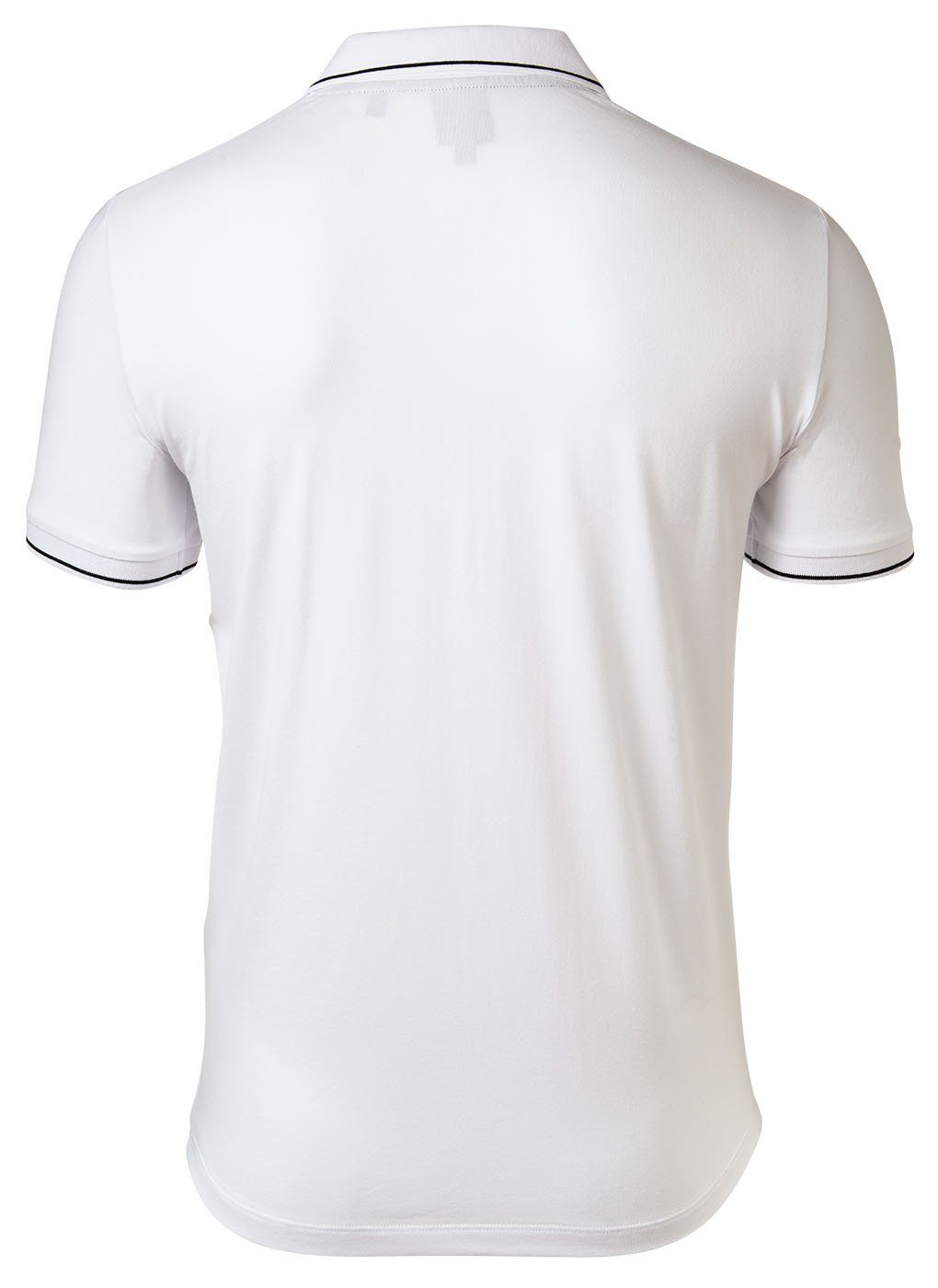 ARMANI EXCHANGE Herren Poloshirt Weiß Buttons, - Poloshirt Hidden Cotton Stretch