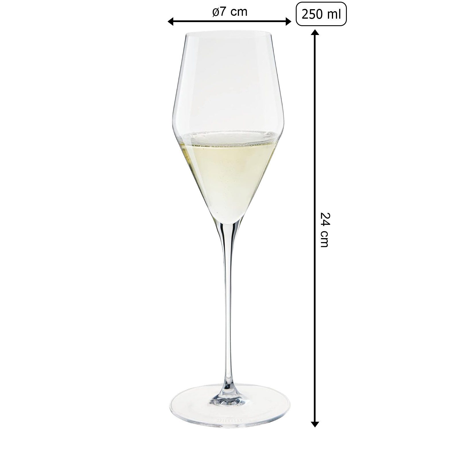 SPIEGELAU Champagnerglas Definition Champagnergläser 250 ml 6er Set, 6-tlg., Glas