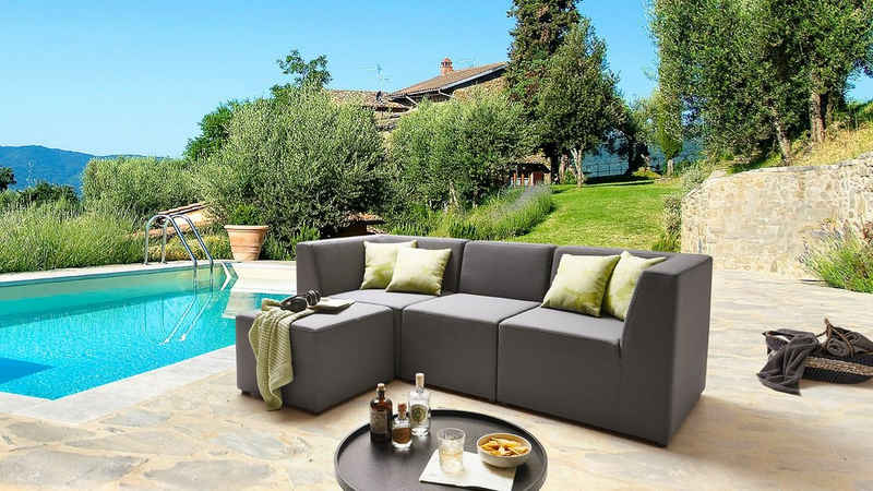 DOMO collection Loungesofa Aurinko für Terrasse, Garten und Balkon, Speziell für Outdoor, witterungsbeständig, incl. Schutzhülle