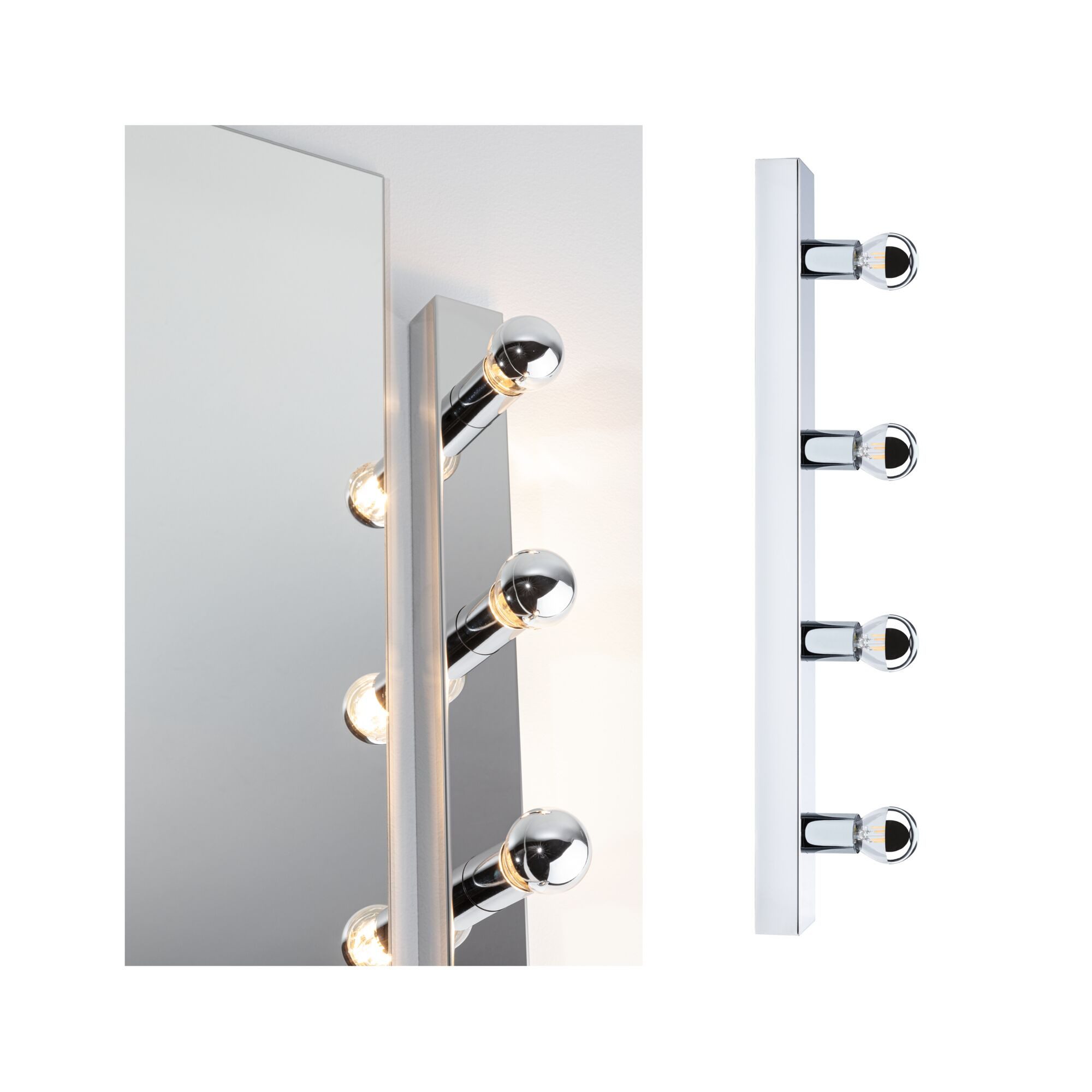 Paulmann LED Spiegelleuchte Set Spiegelleuchte Regula II inkl. Leuchtmittel 4-flammig IP44 E14 270