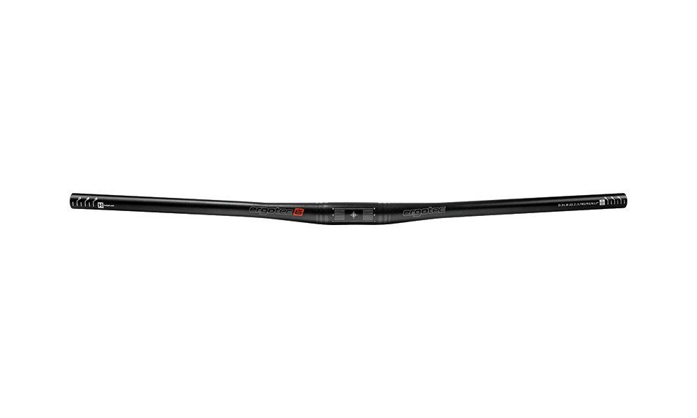 Fahrradlenker ergotec Lenkerbügel Flat Bar Ø 318 mm AL6061 schwarz matt
