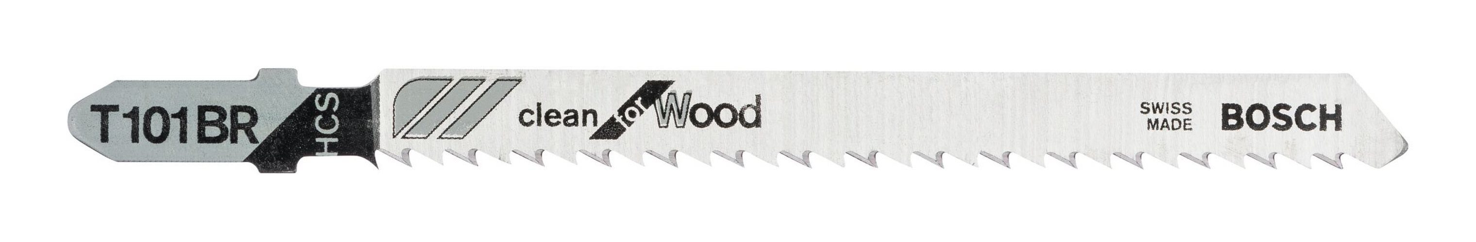 BOSCH Stichsägeblatt (5 Stück), T 101 BR Clean for Wood - 5er-Pack