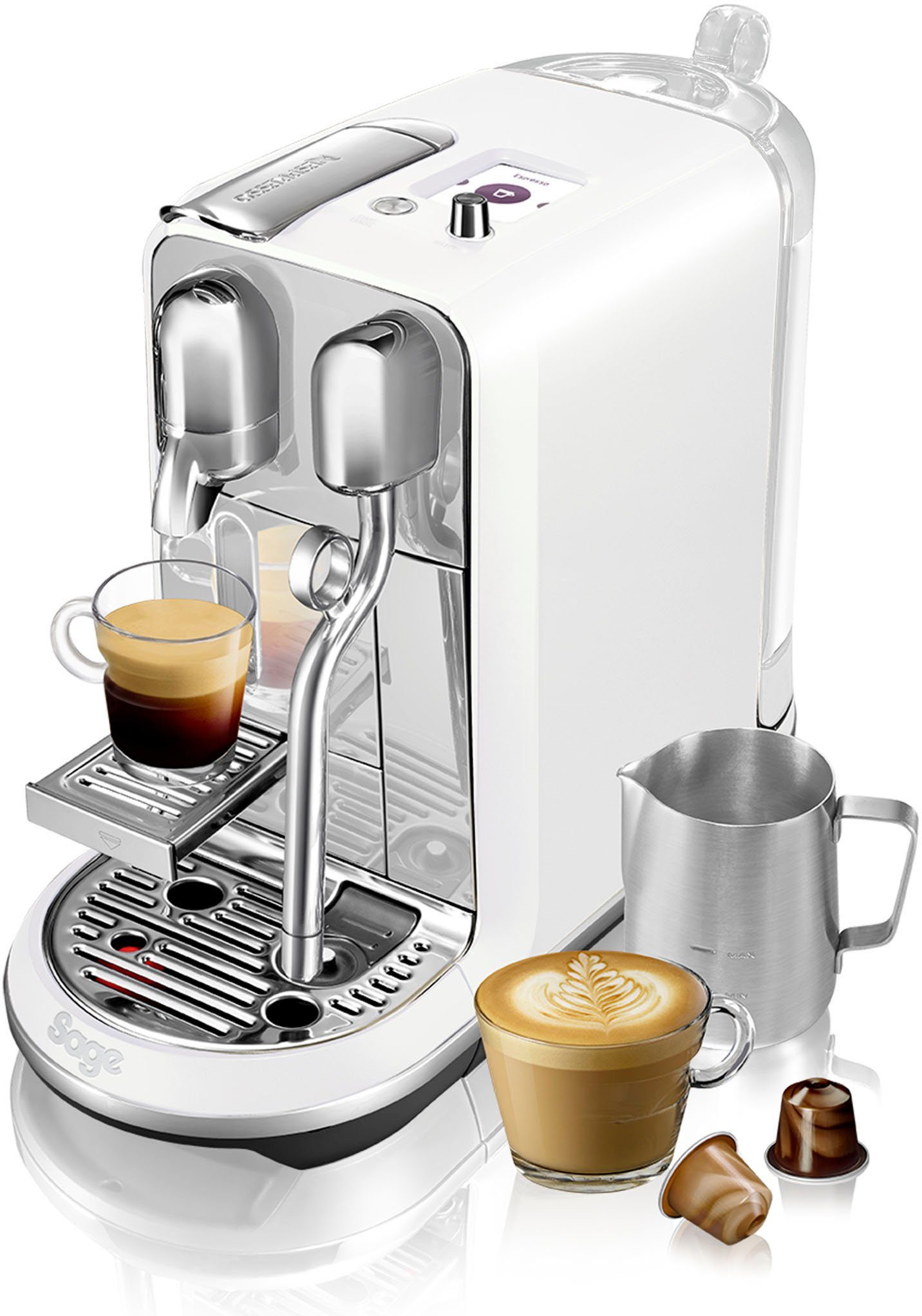 Nespresso Kapselmaschine Creatista Plus SNE800SST, inkl. Willkommenspaket  mit 7 Kapseln + Edelstahl-Milchkanne