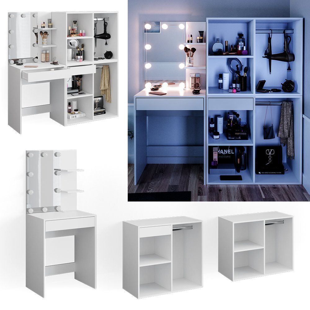 Vicco Schminktisch Isabelle, Weiß, 140 cm günstig online kaufen
