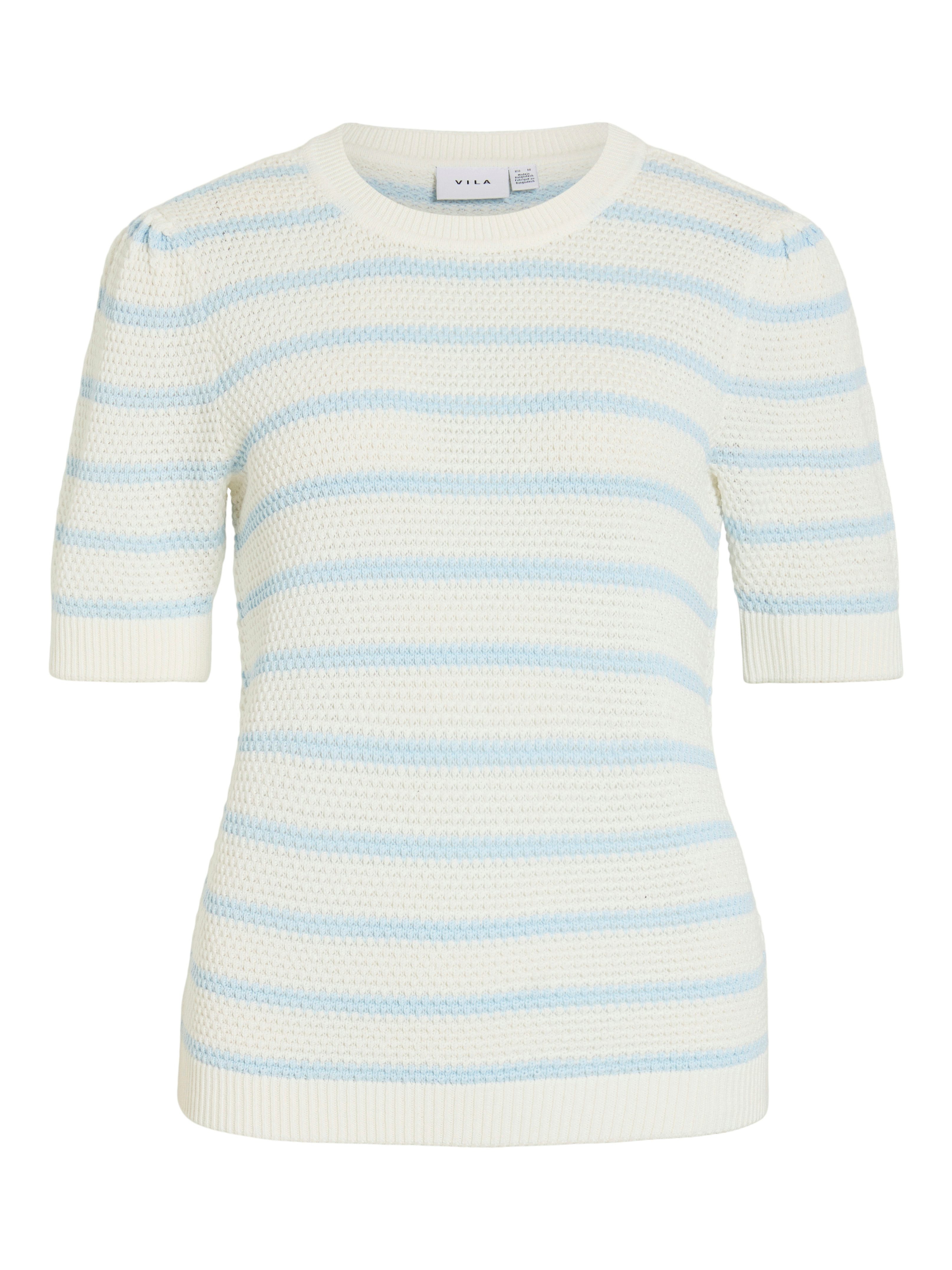 Vila Kurzarmpullover VIDALO O-NECK S/S STRIPE KNIT-NOOS günstig online kaufen